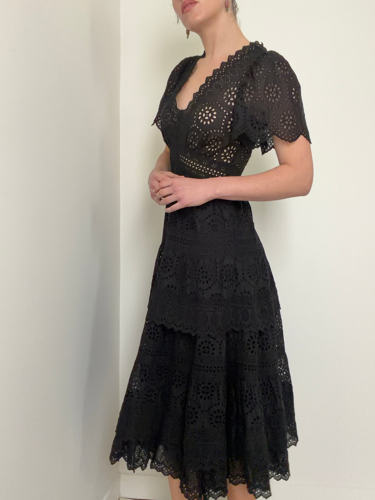 Eyelet Prairie Midi Dress