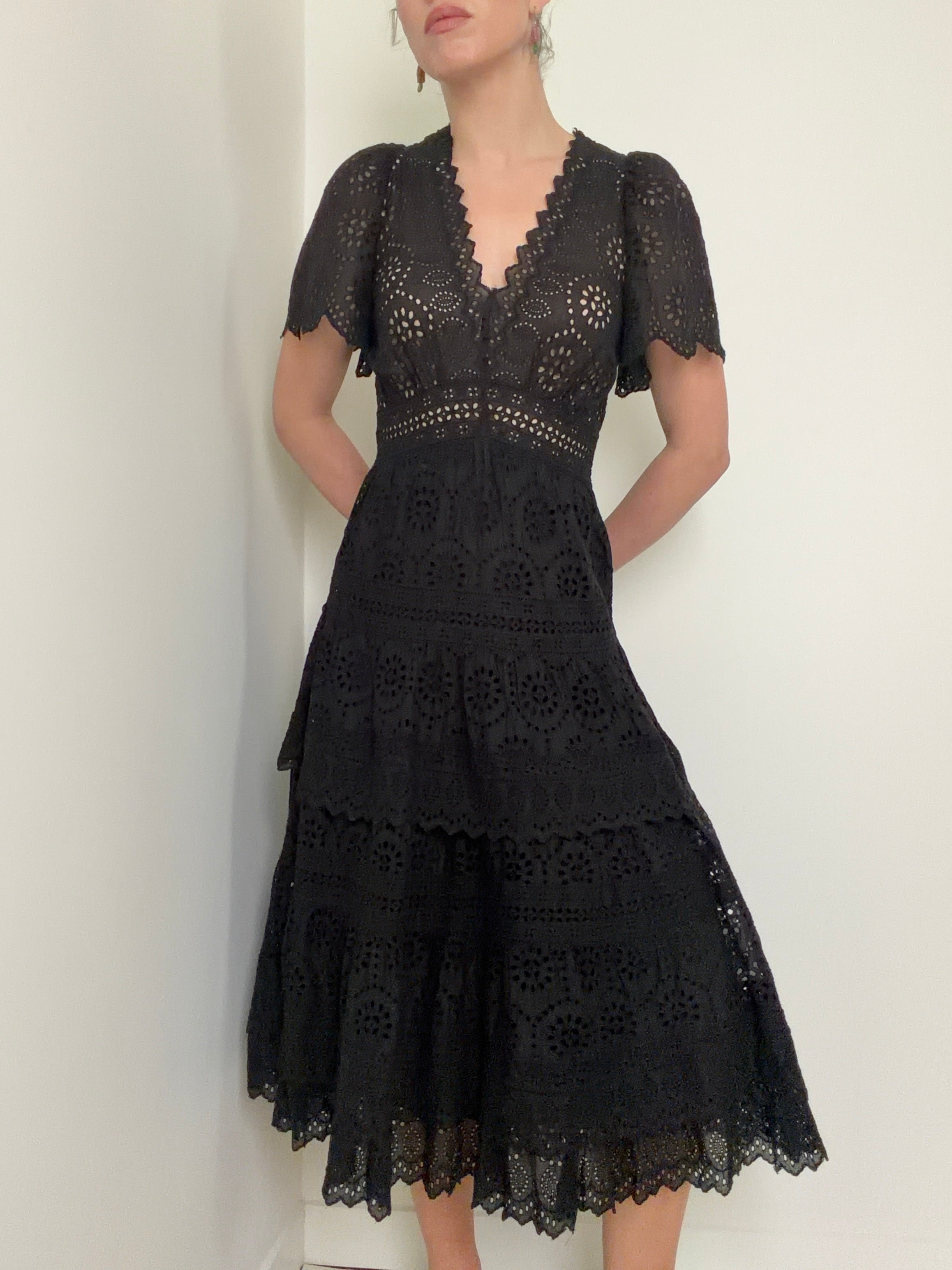 Eyelet Prairie Midi Dress