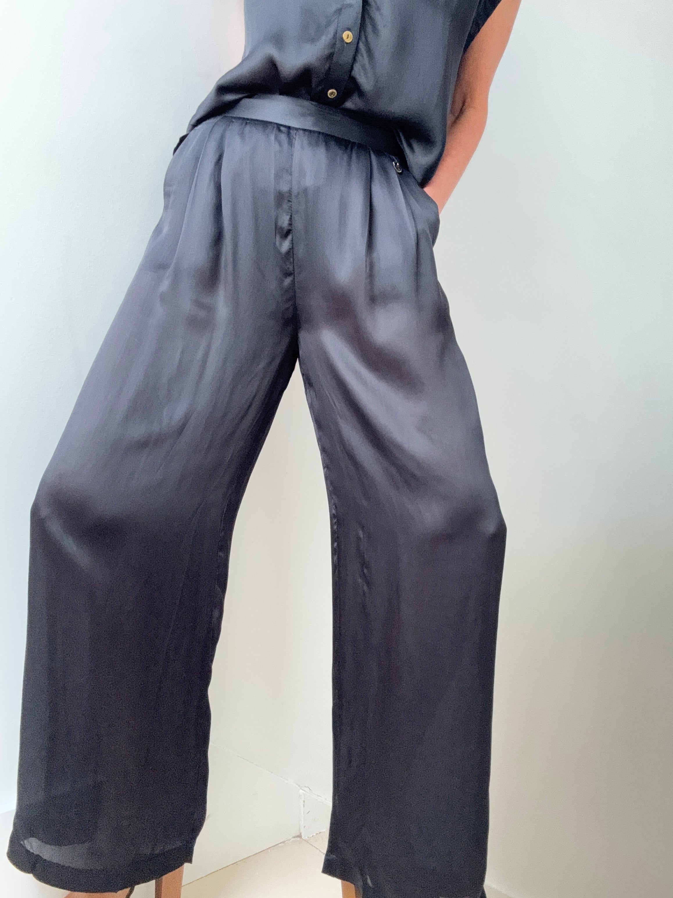 Wide Leg Pants Black