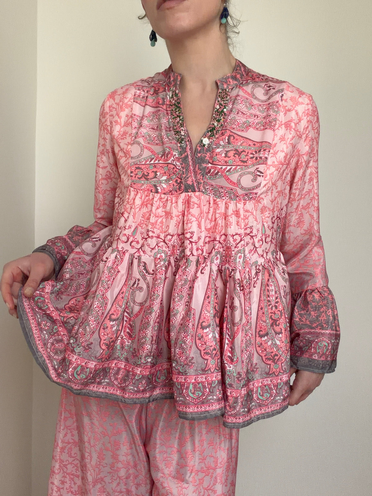 Paisley Blouse Jaipur Rose