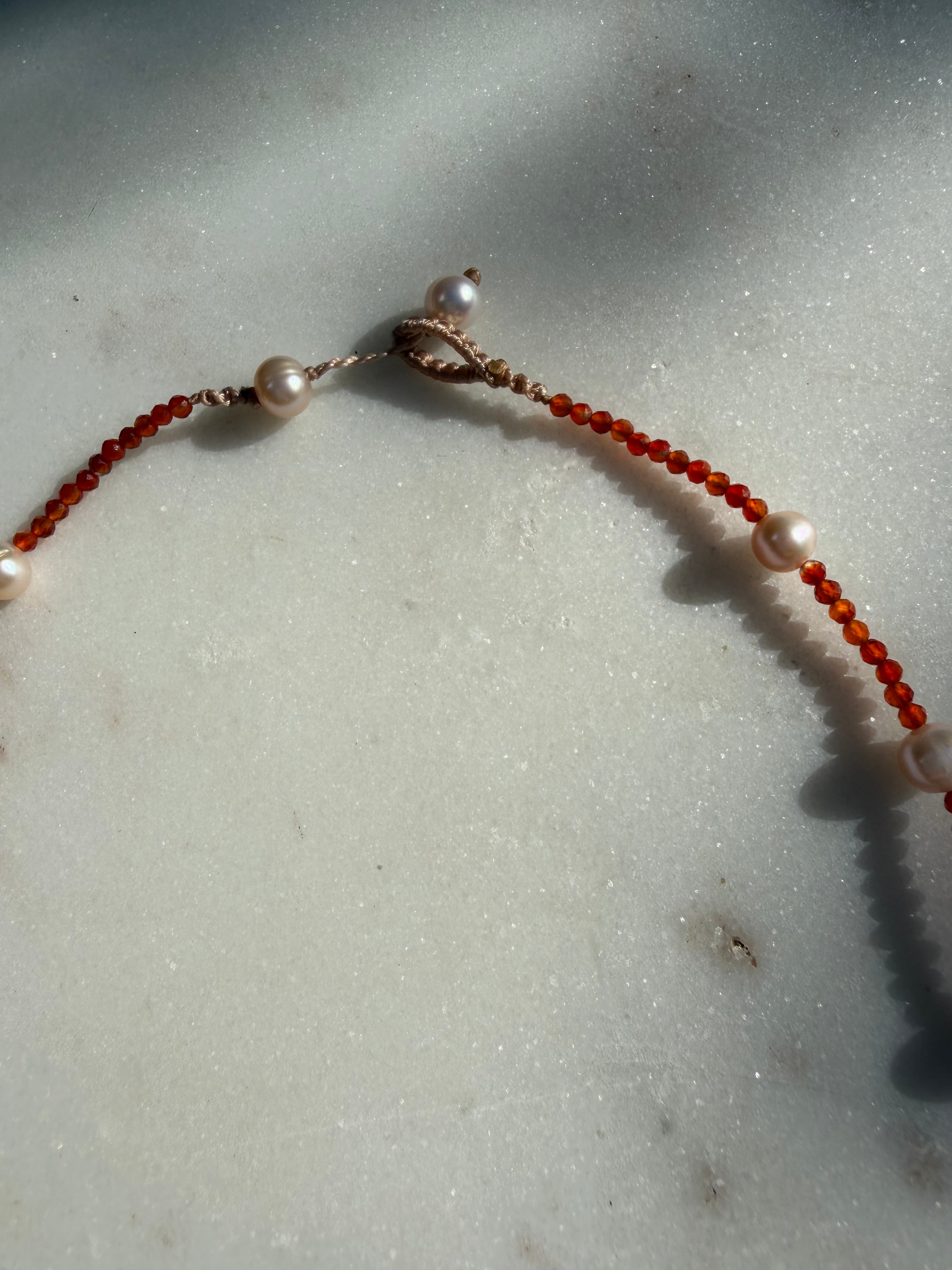 Golden Hour Pearl Necklace