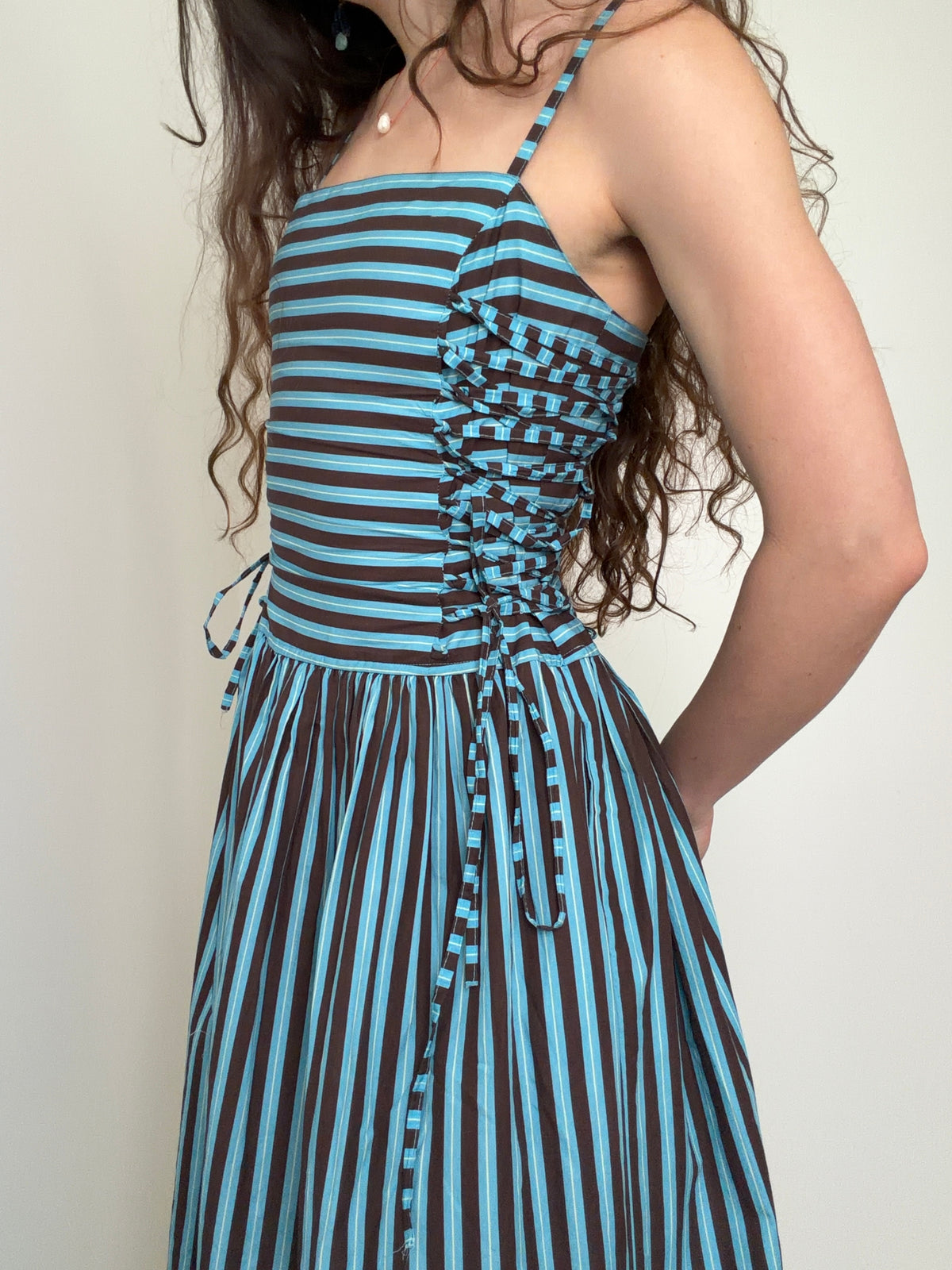 Angelina Stripe Midi Dress