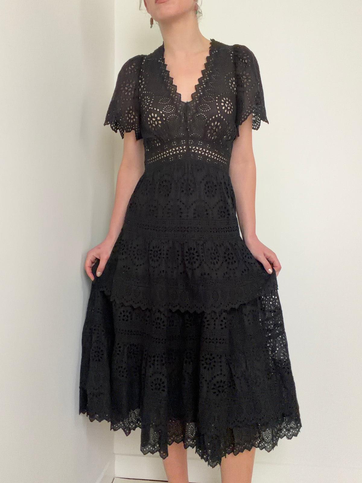Eyelet Prairie Midi Dress