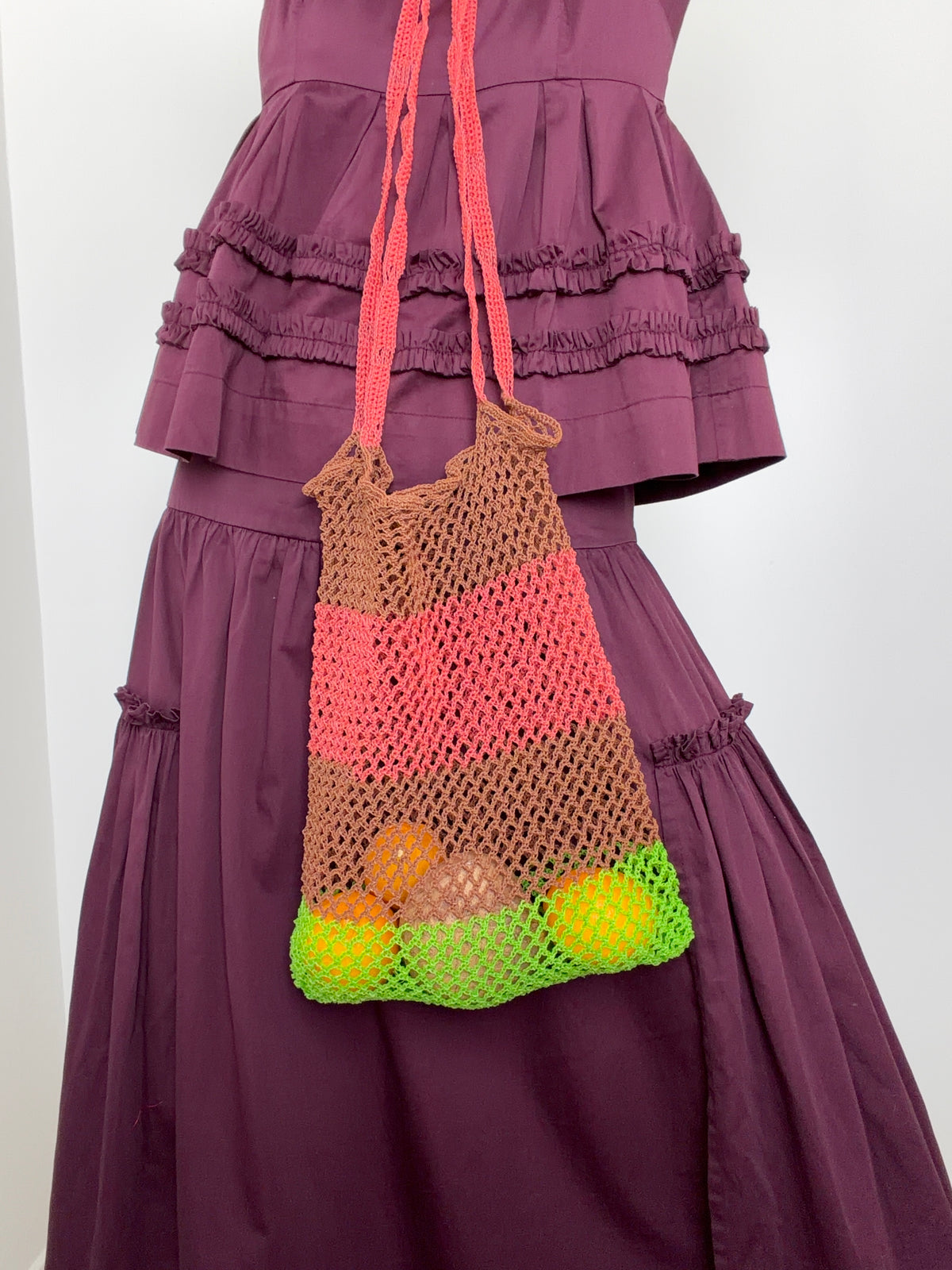 Handmade Nylon Bag Stripe