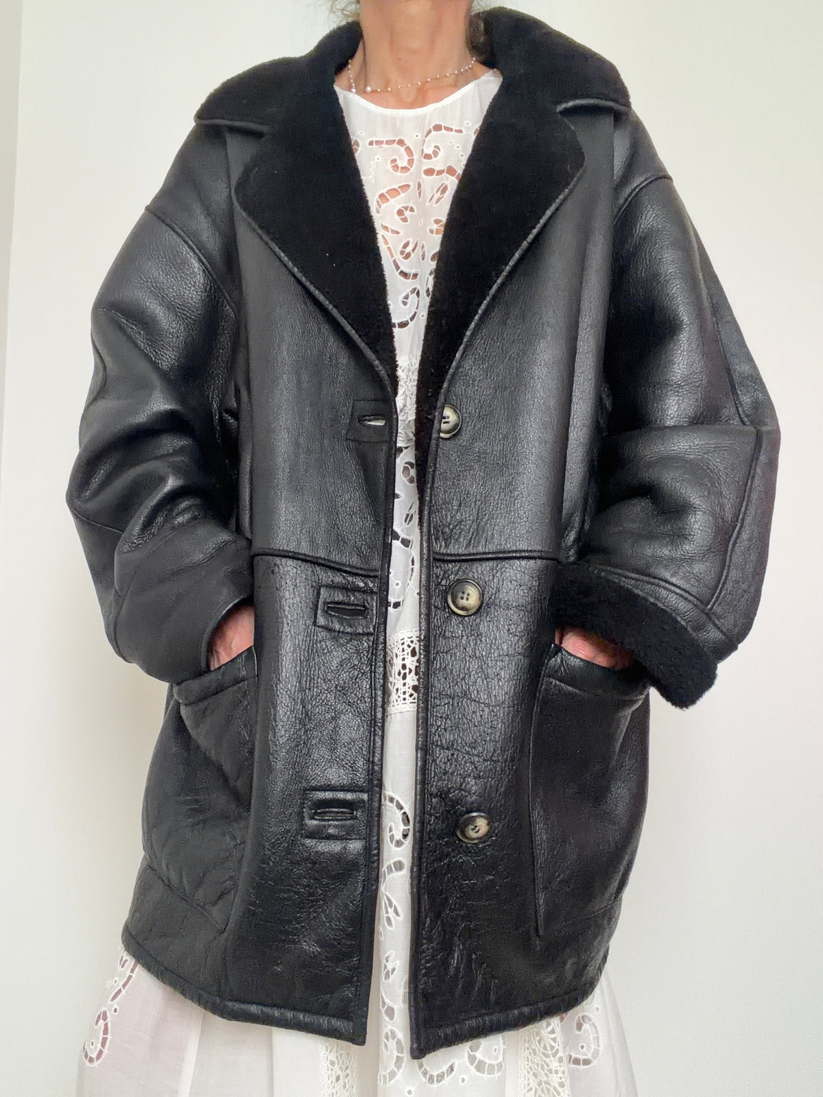 Black Vintage Shearling