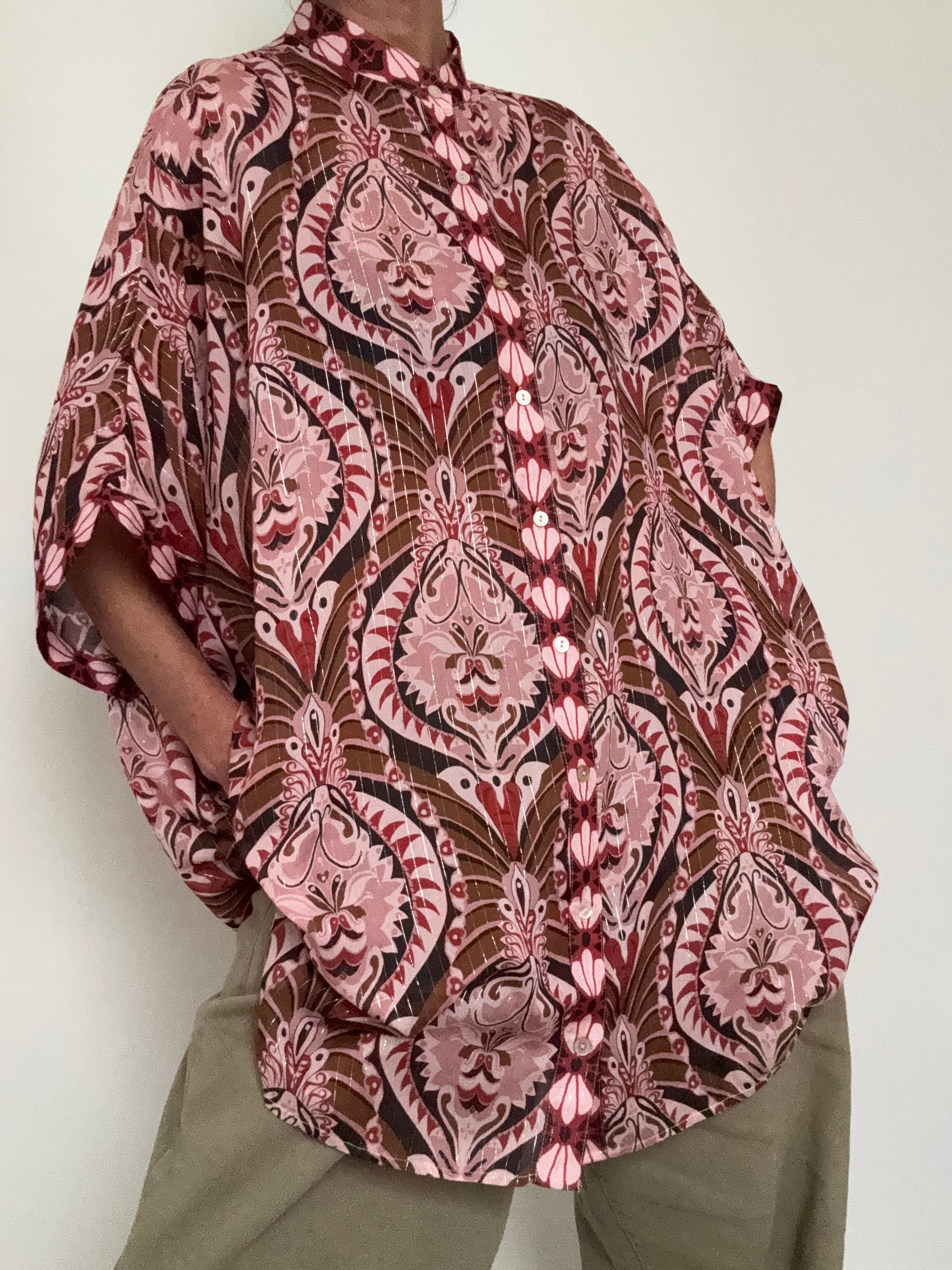 Pineapple Jewelry Metallic Thread Shirt | Shirts