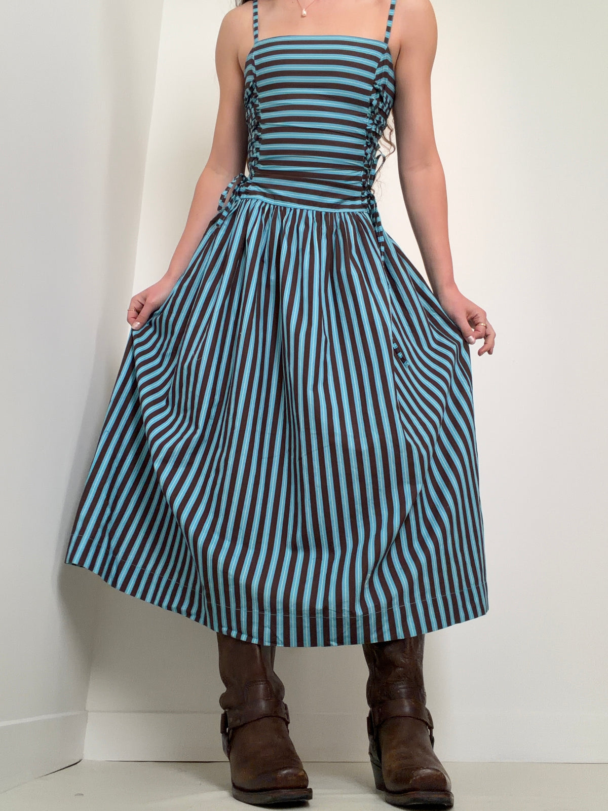Angelina Stripe Midi Dress