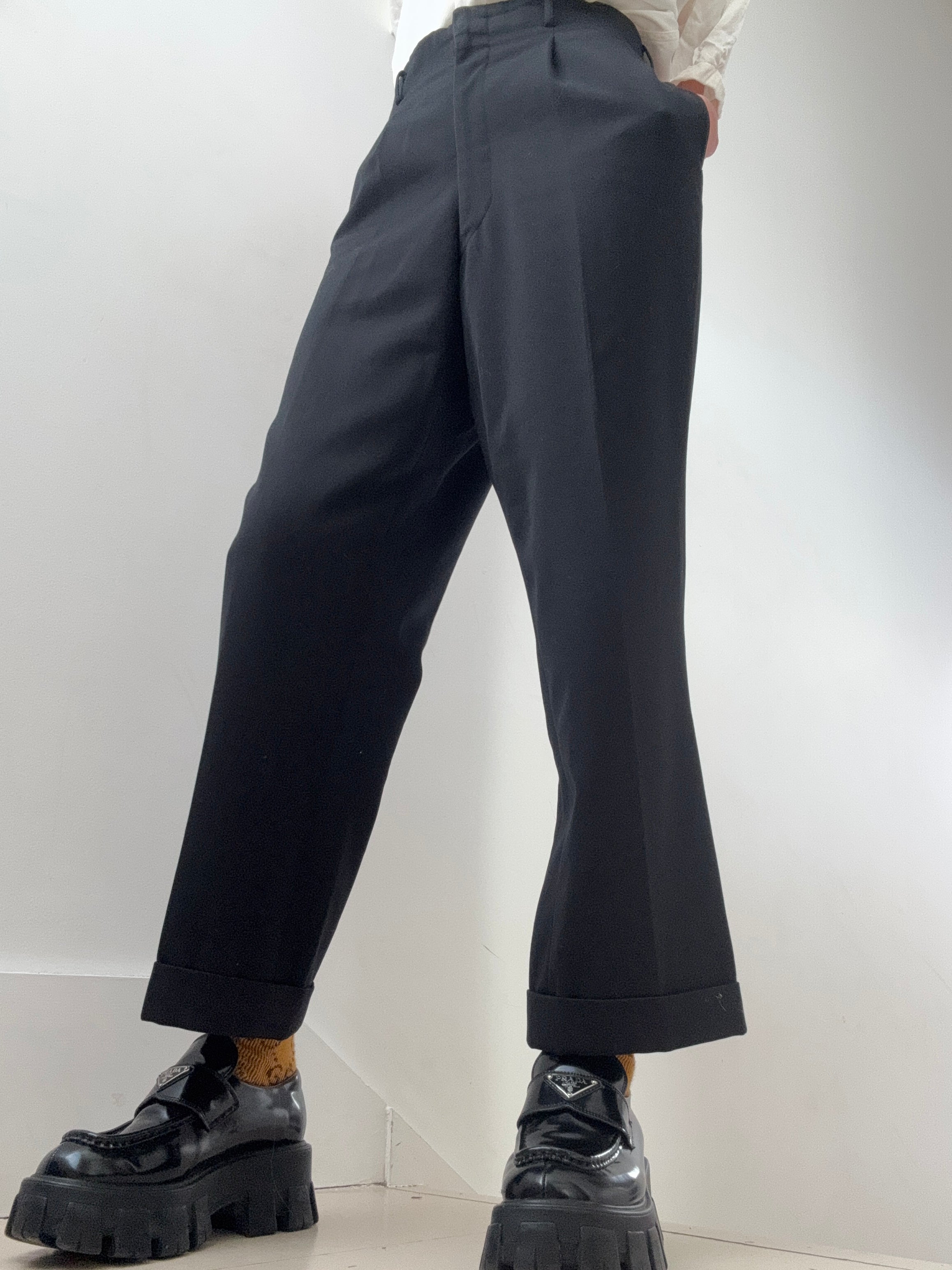 Vintage Black Wool Pants