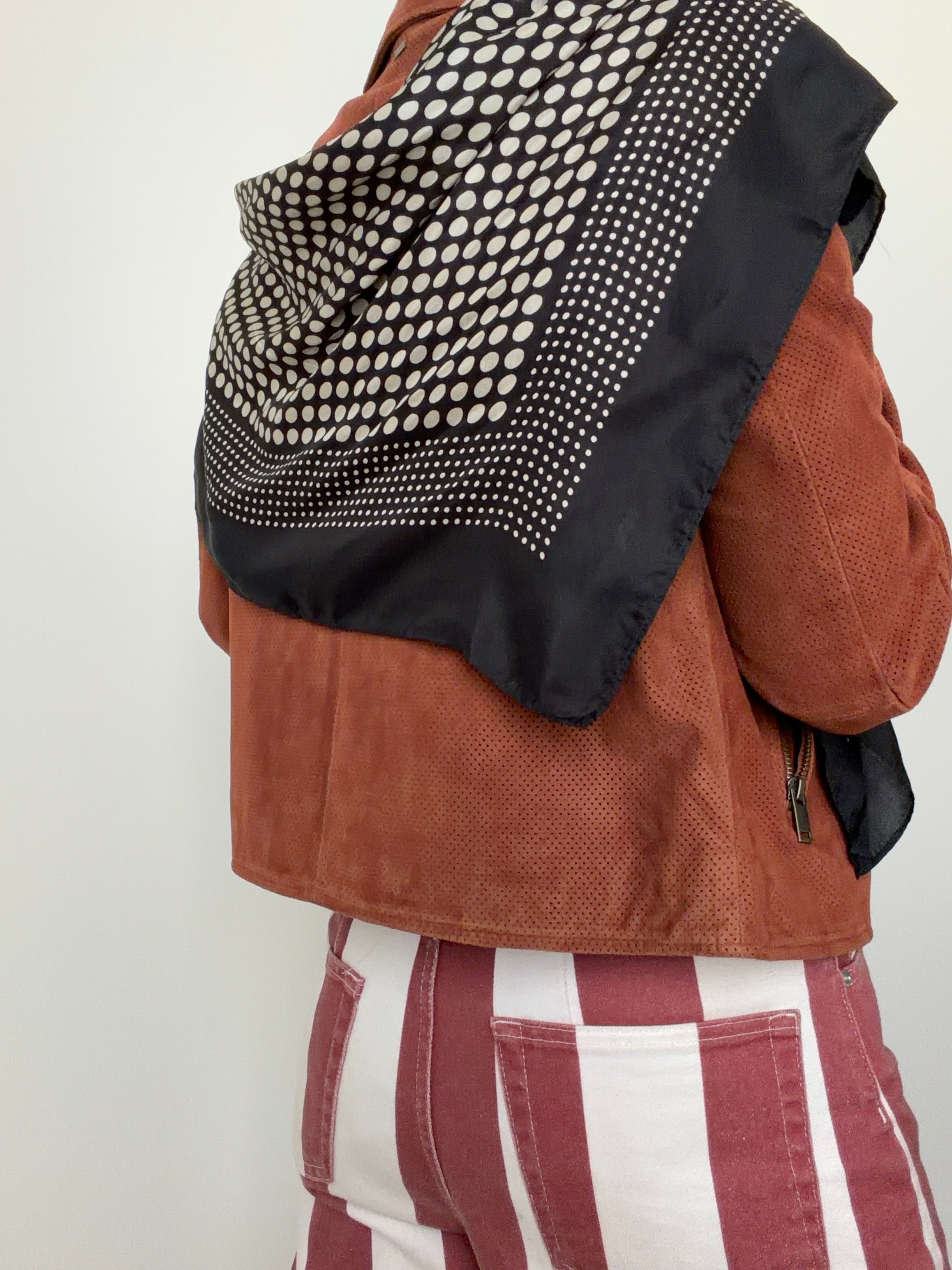 Polka Dot Silk Scarf