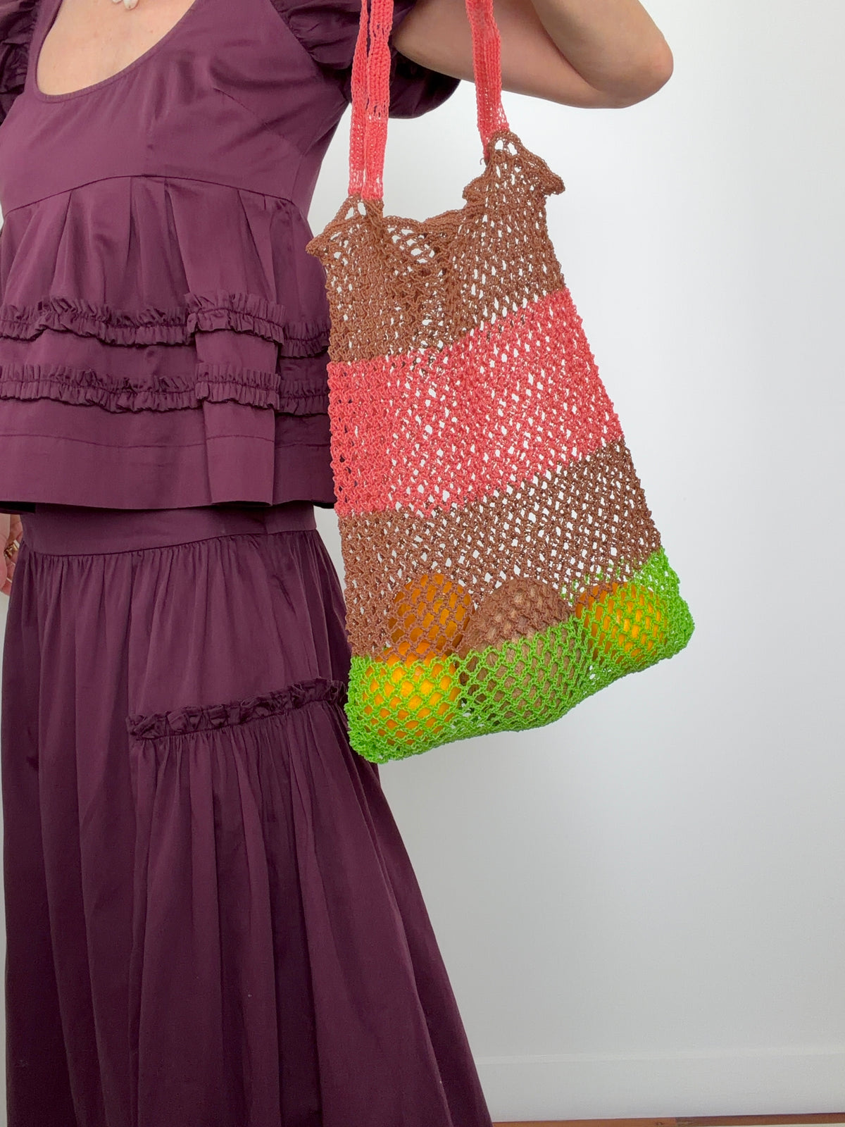 Handmade Nylon Bag Stripe