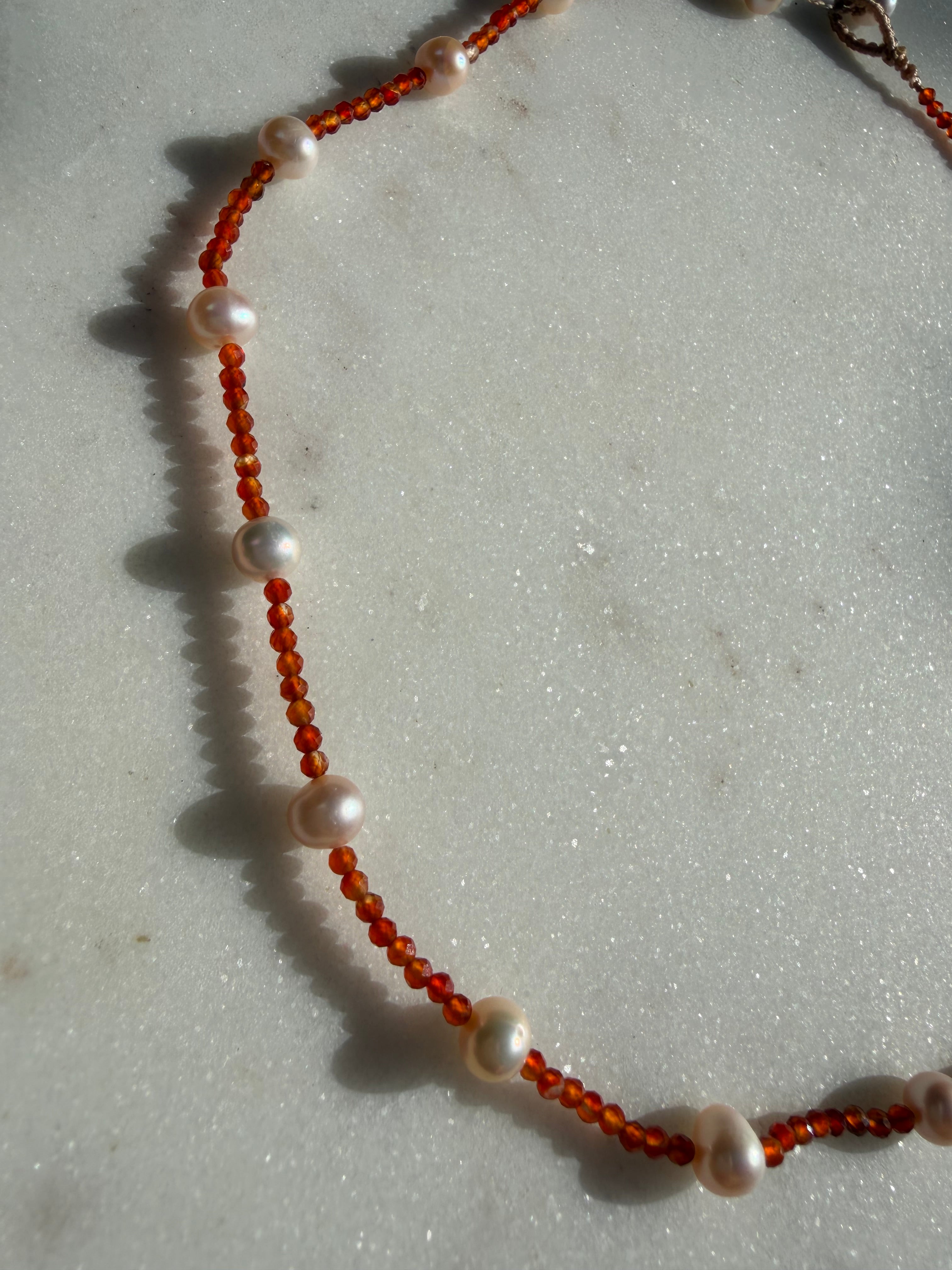 Golden Hour Pearl Necklace