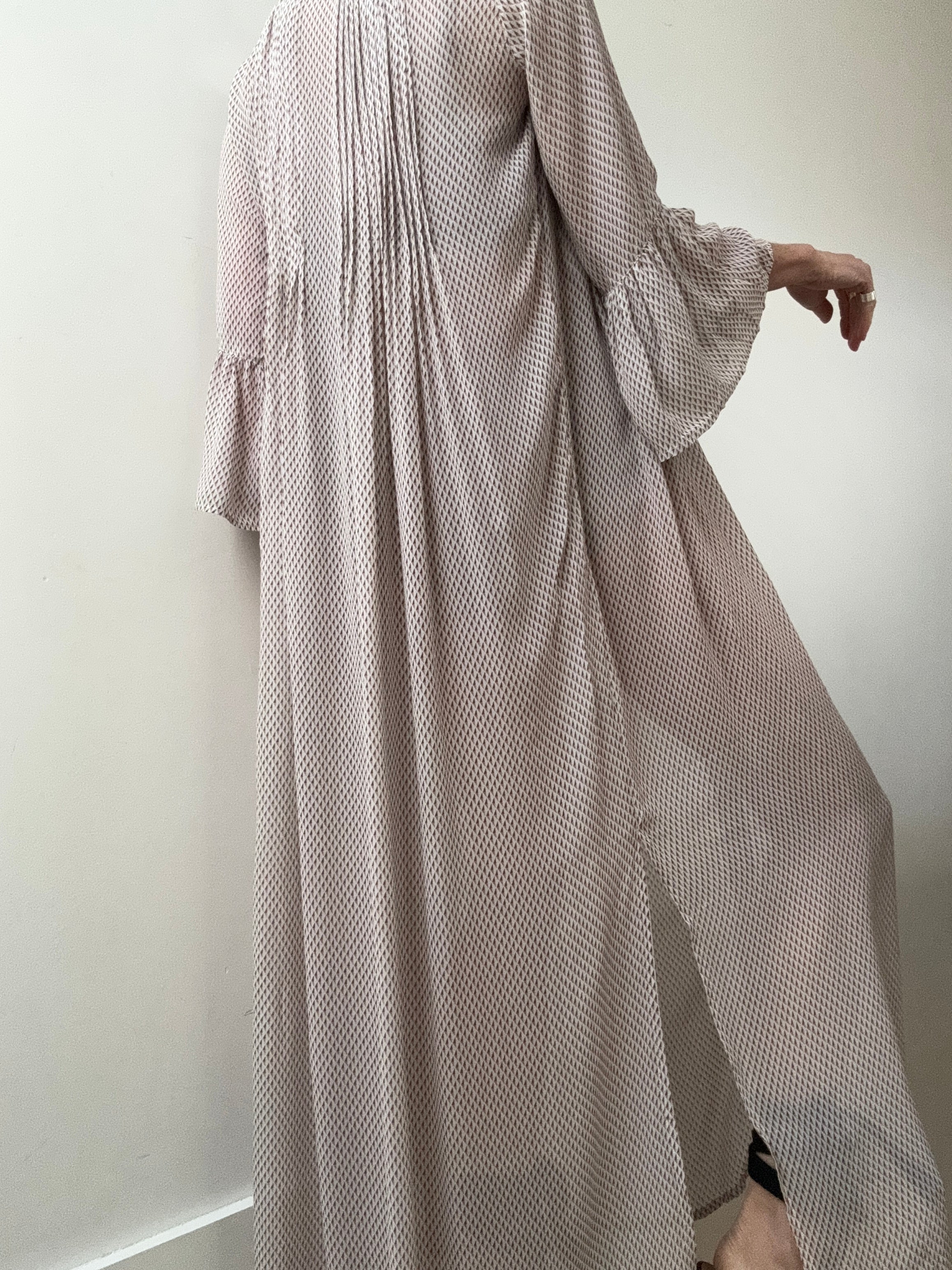 Evarae Maxi Silk Tunic Geometric