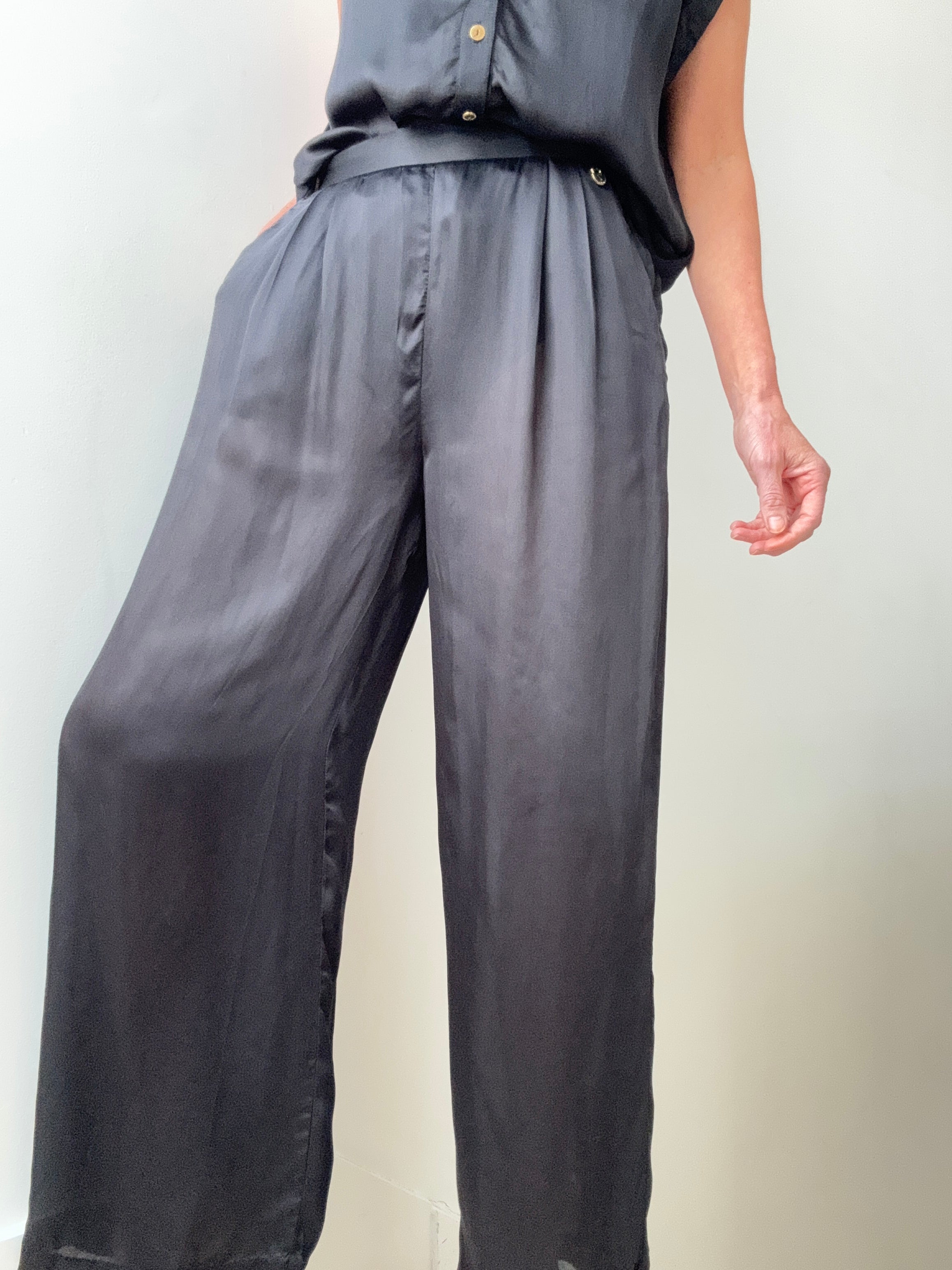 Wide Leg Pants Black