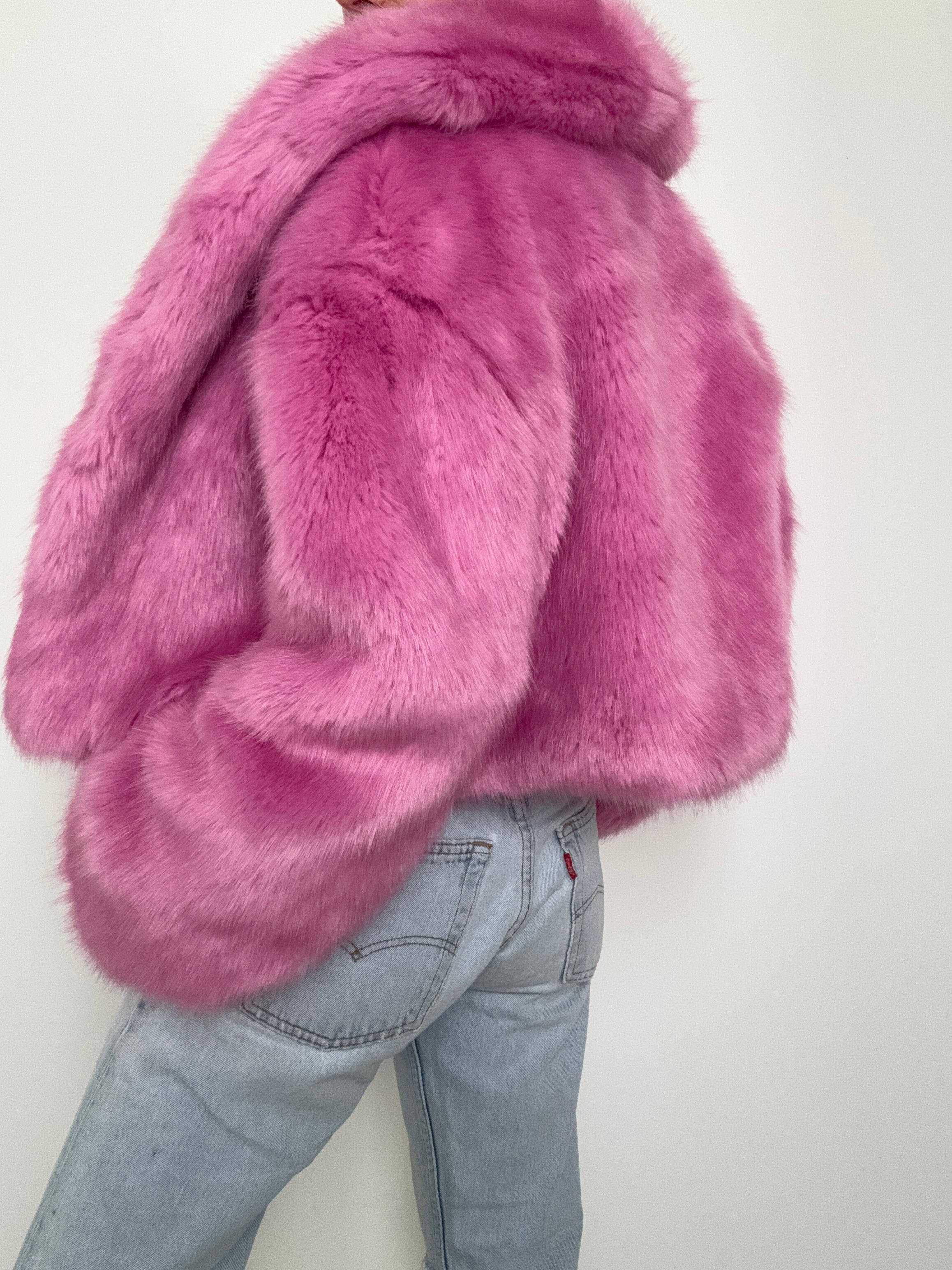 Lolly Pink Rabbit Fur