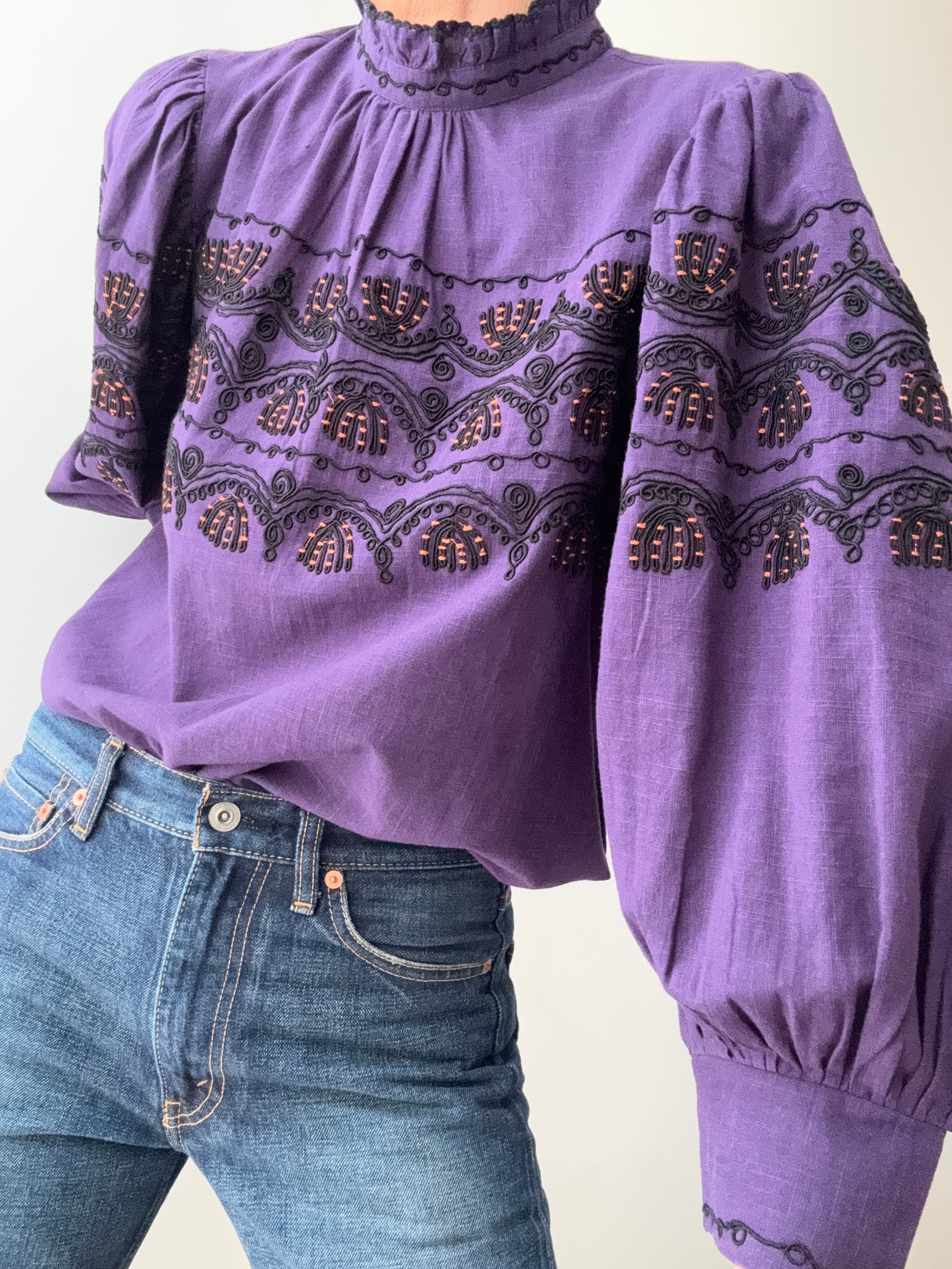 Nelly Tee Blouse Purple | Blouses