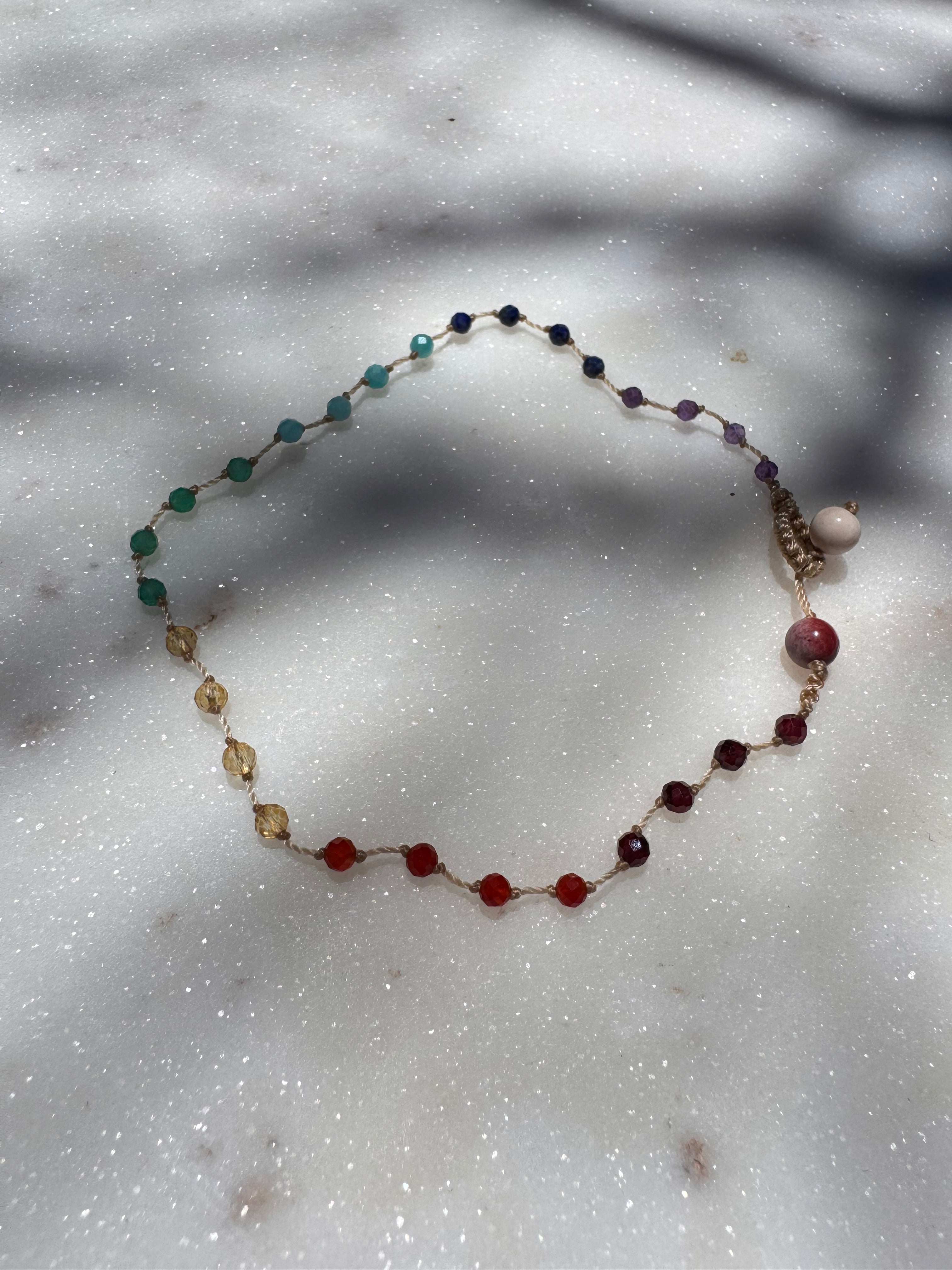 Crystal Chakra Anklet