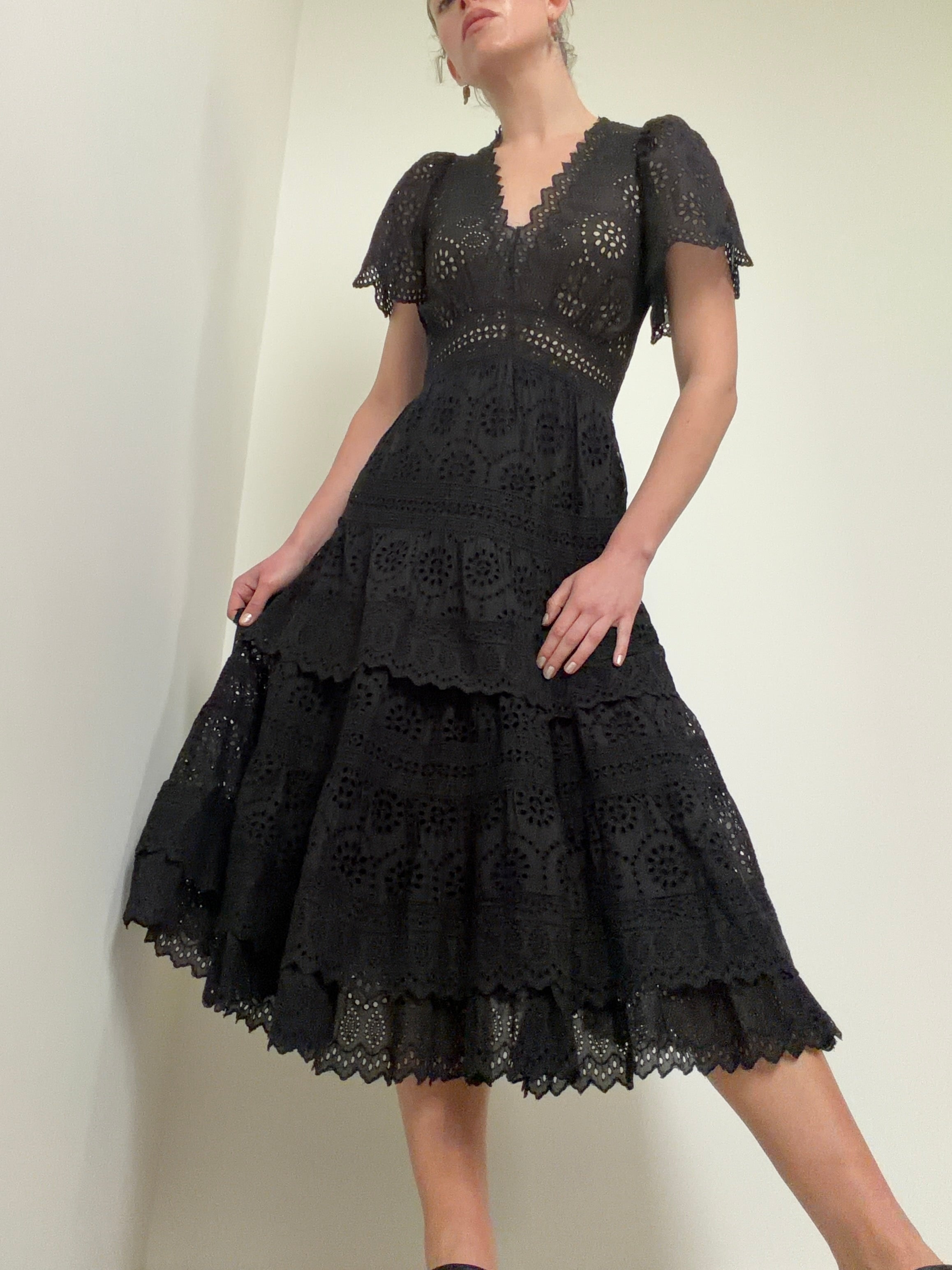 Eyelet Prairie Midi Dress