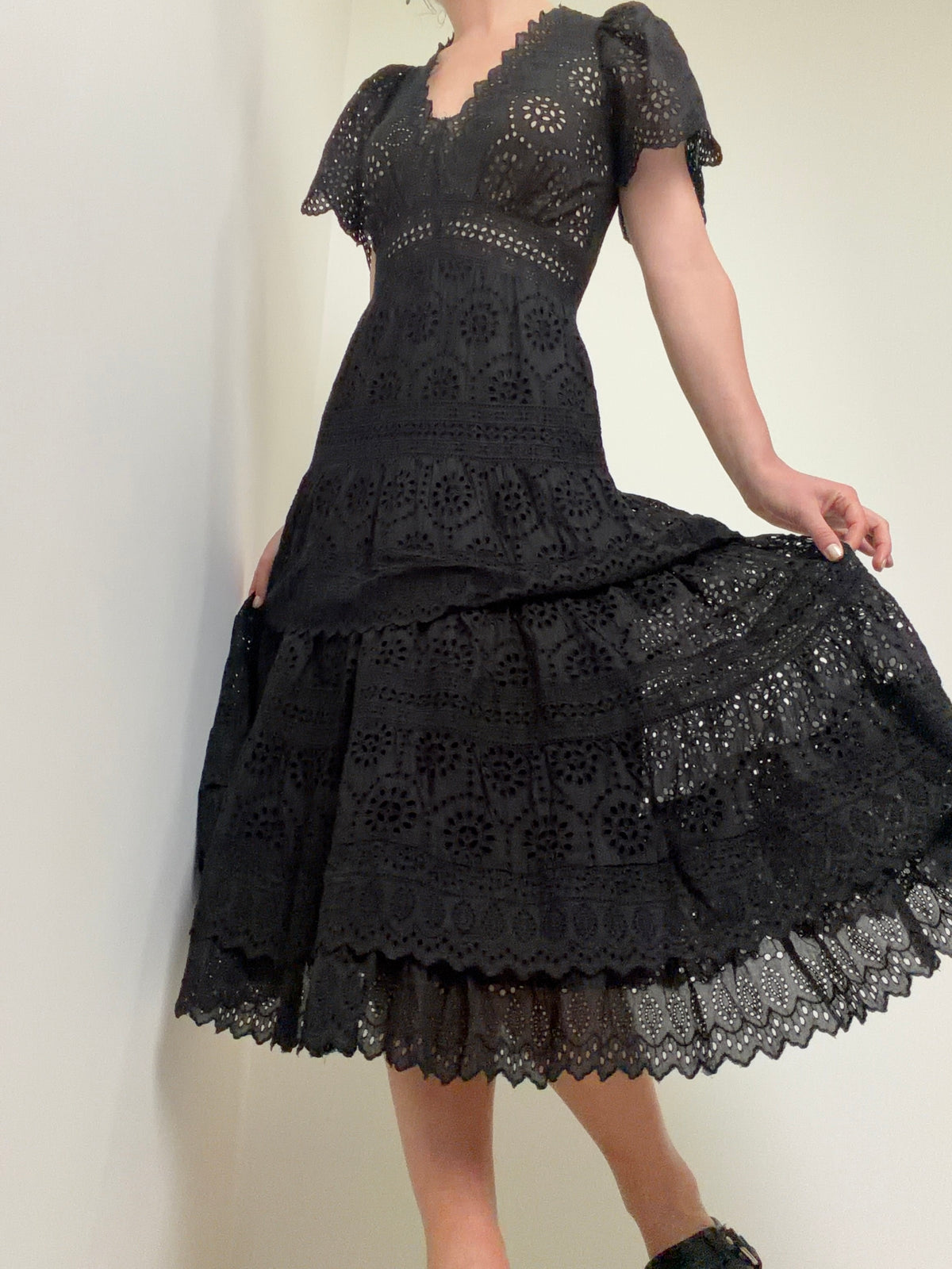 Eyelet Prairie Midi Dress