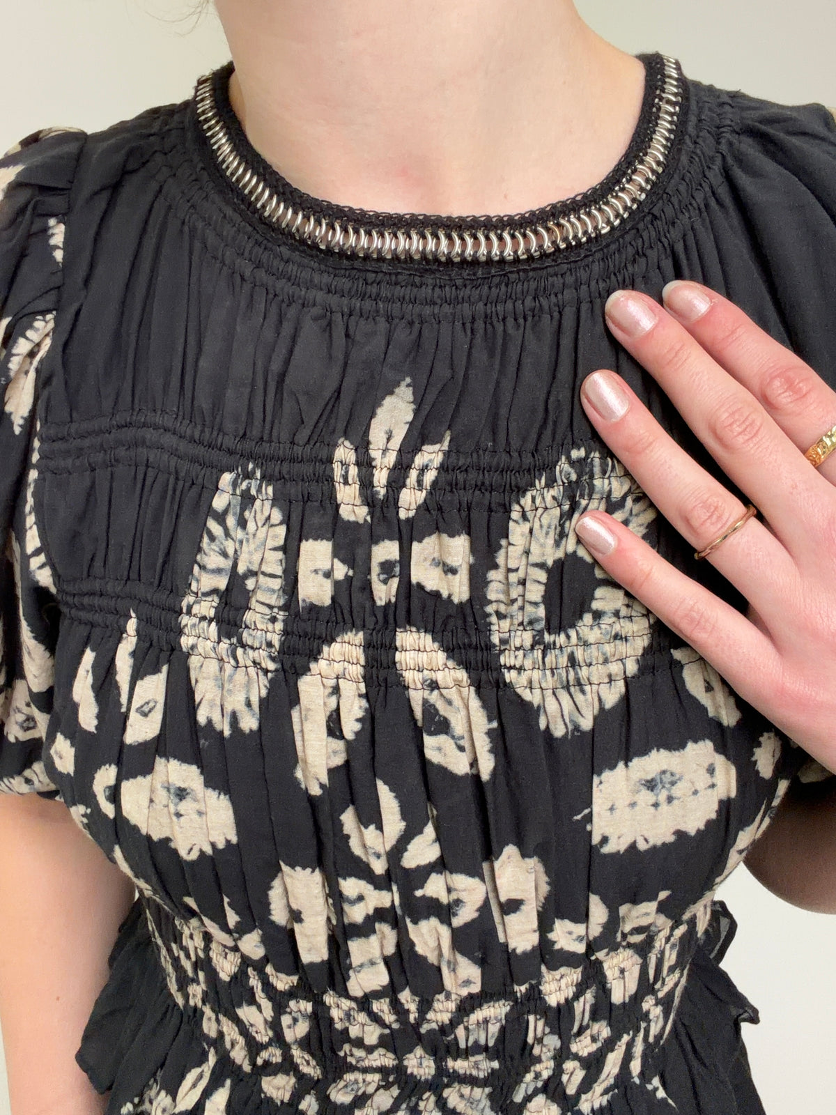 Batik Floral Midi Dress