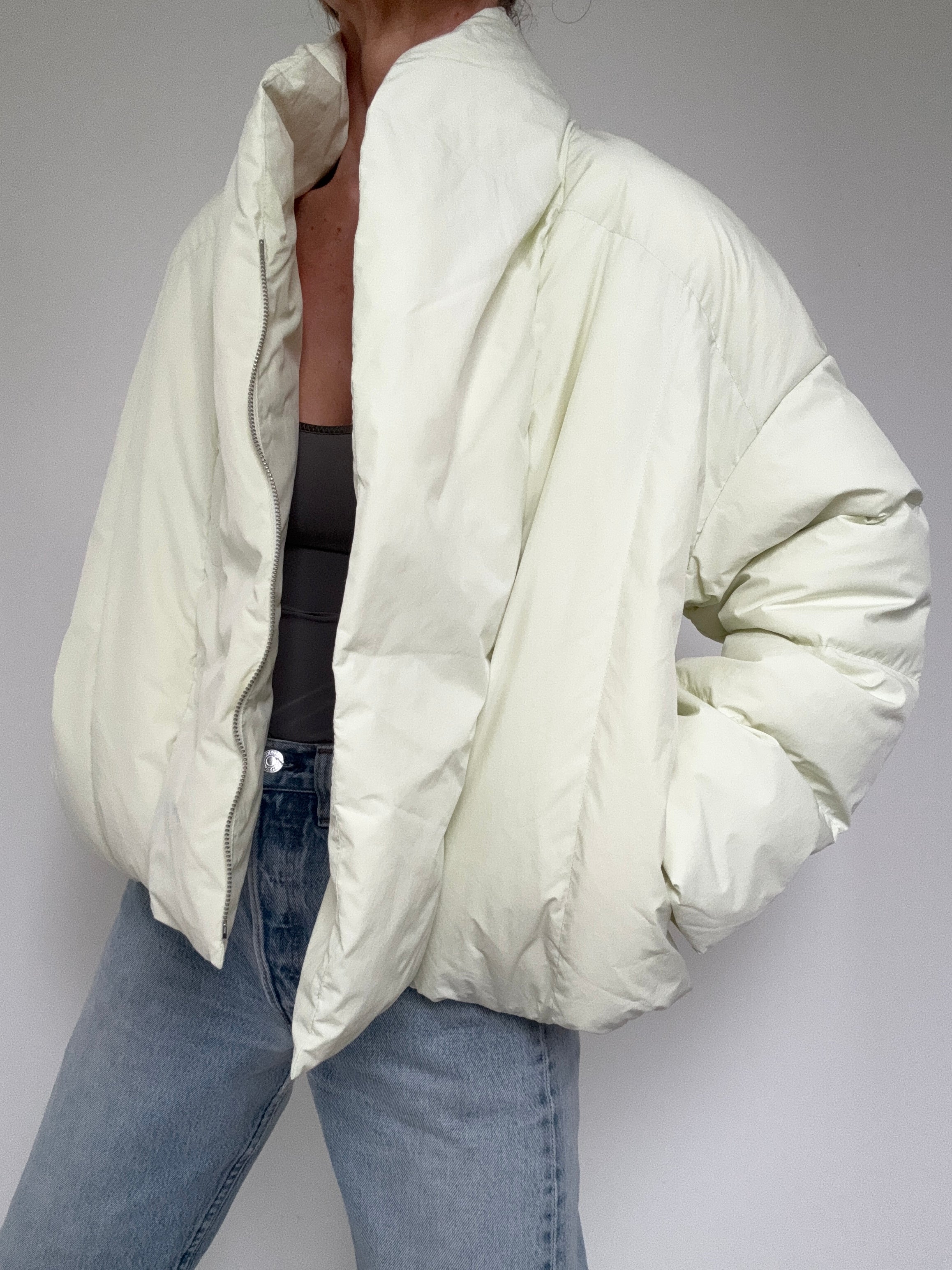 Lime Kimono Puffer | Jackets