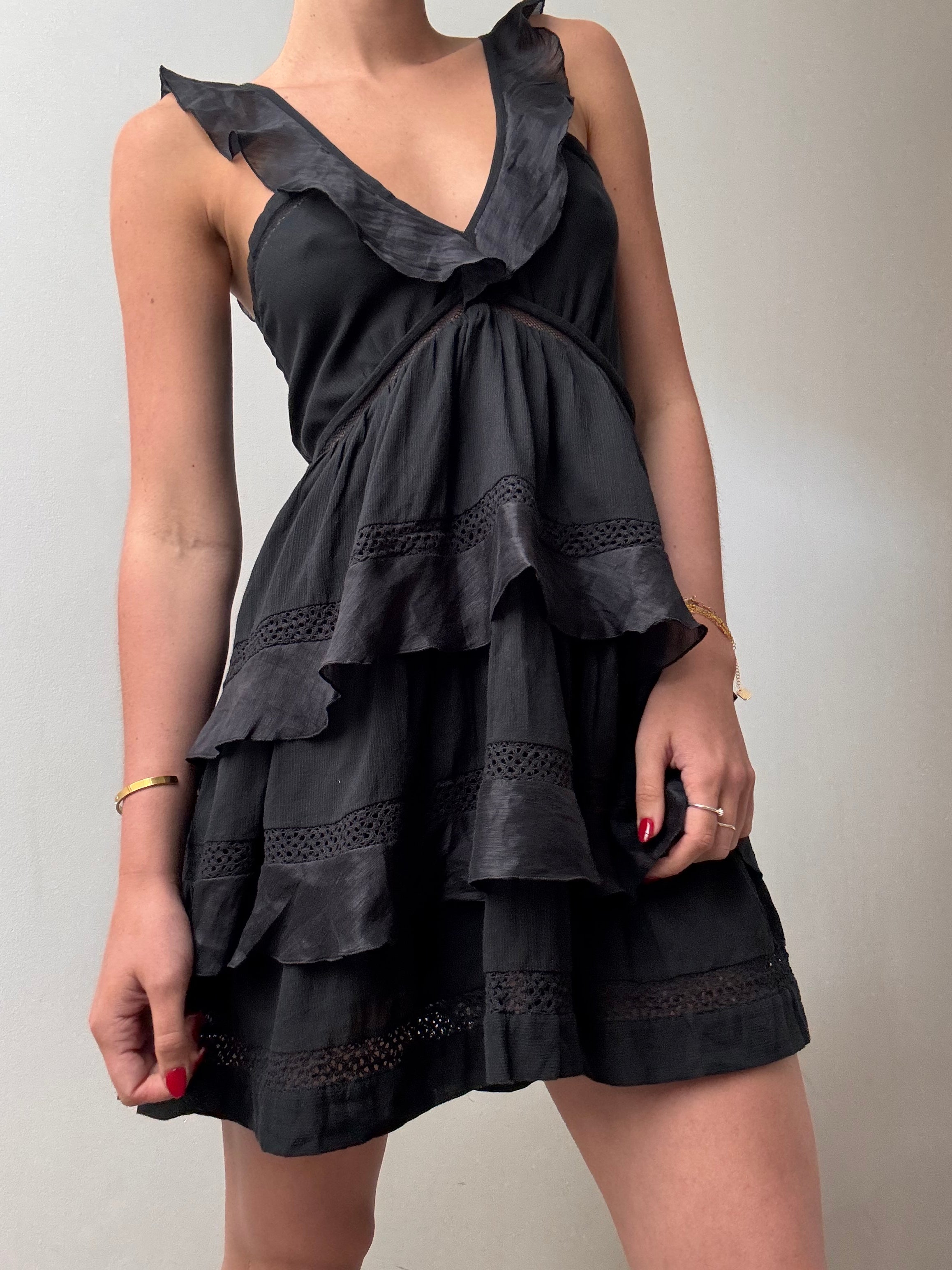 Little Black Dress With Frill