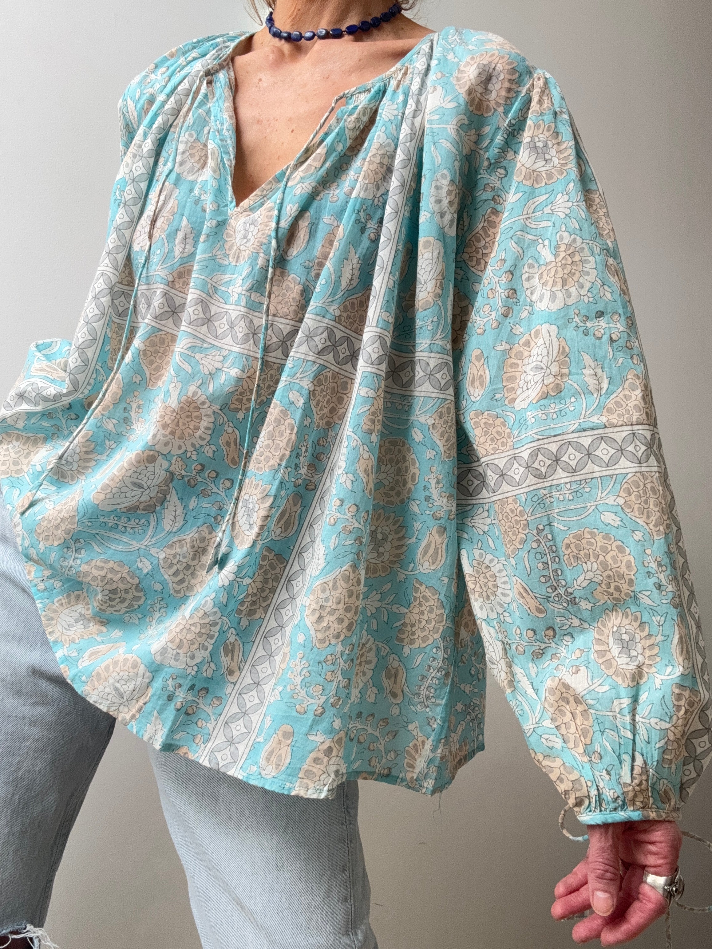 Antik Batik Flavie Blouse Blue