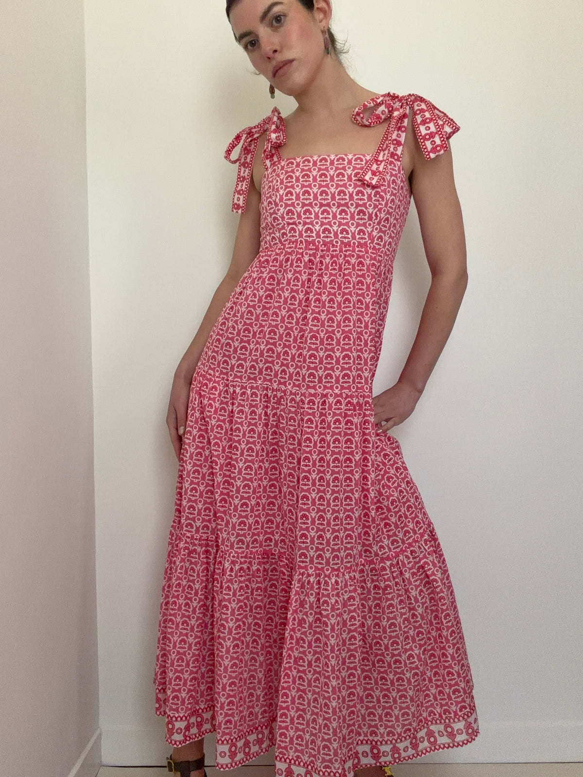 Tabithia Maxi Dress, Pop Pink