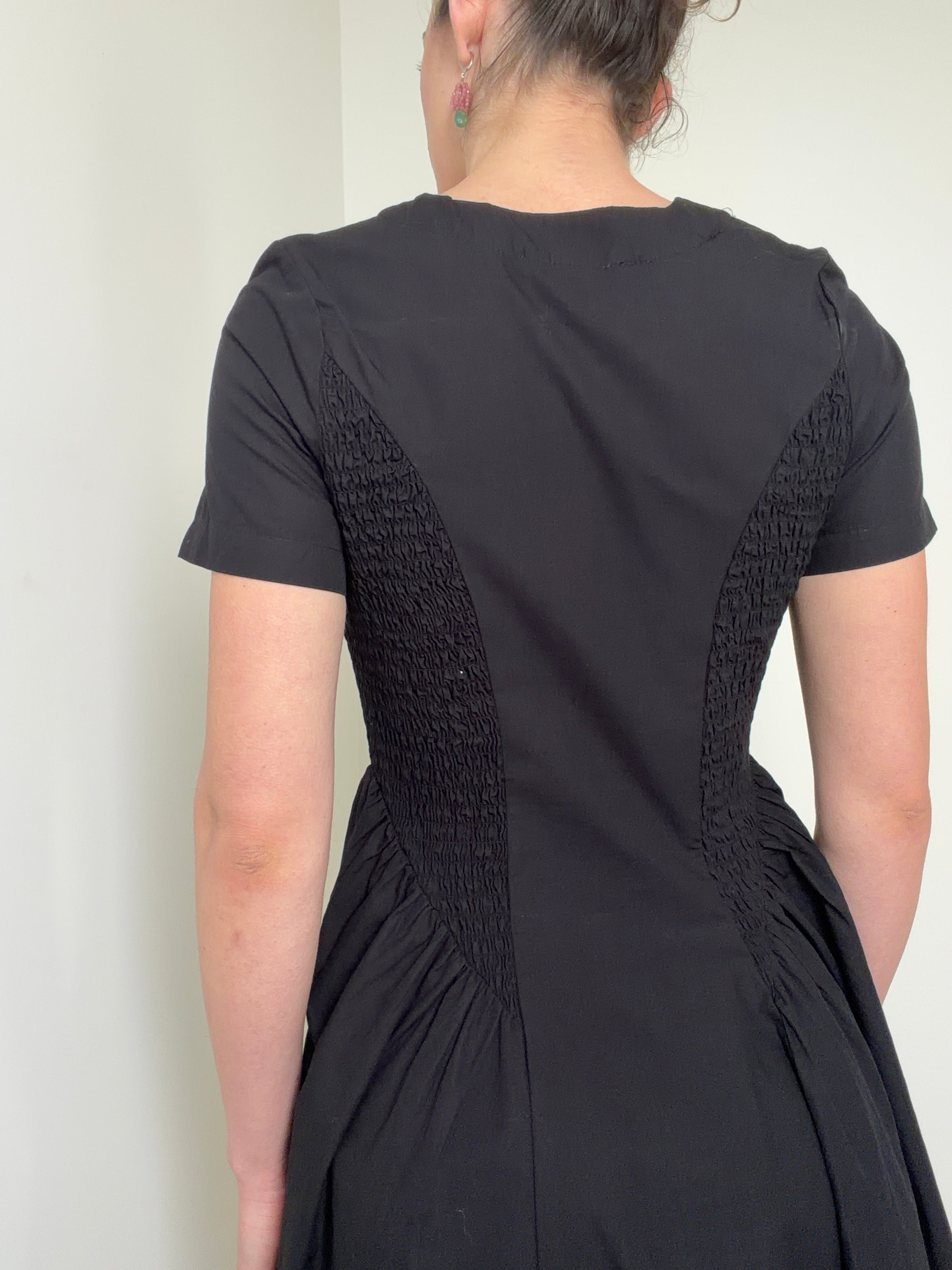 Sheena Cotton Midi Dress Black