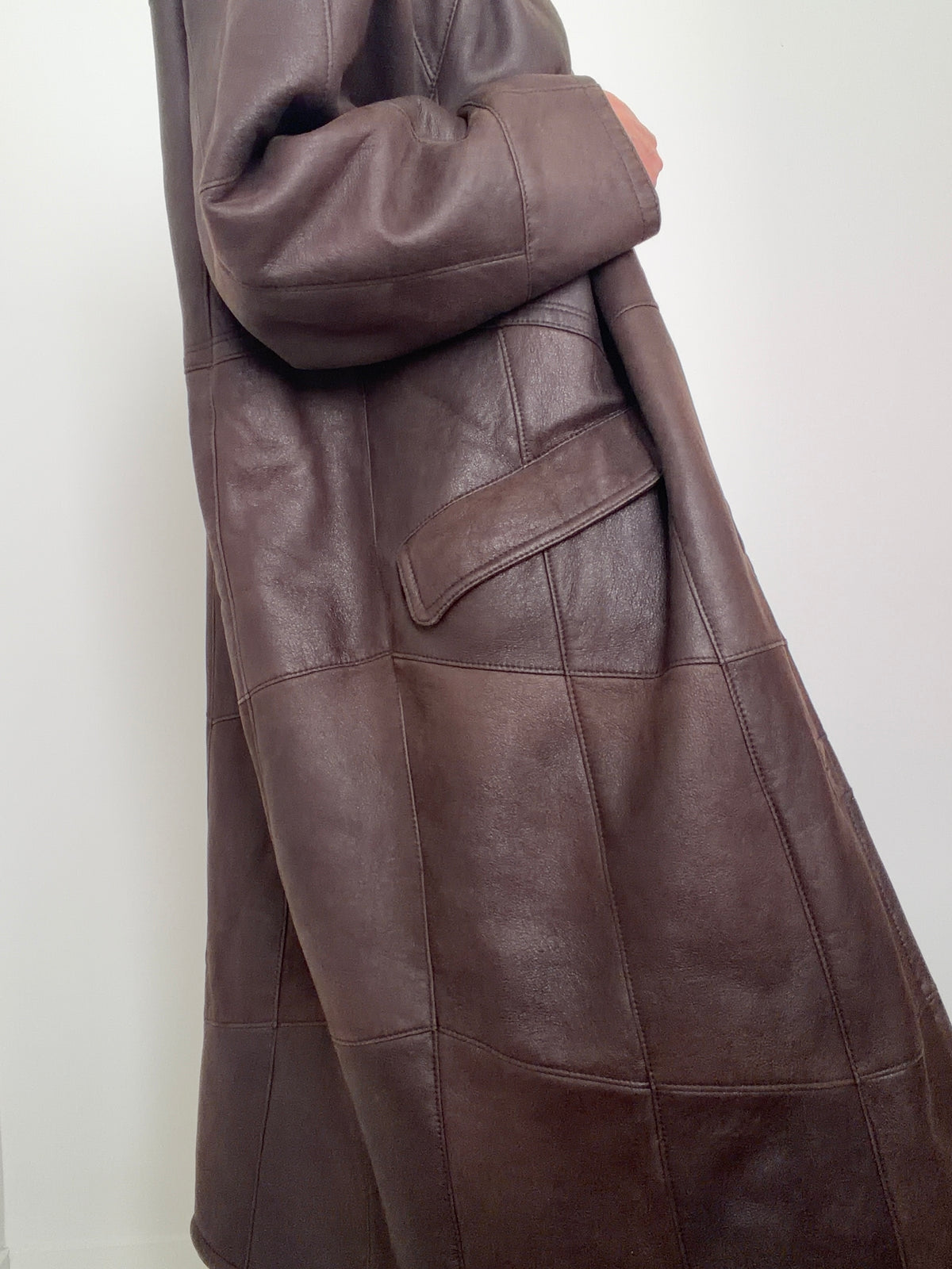 Vintage 80,s Shearling Maxi Coat