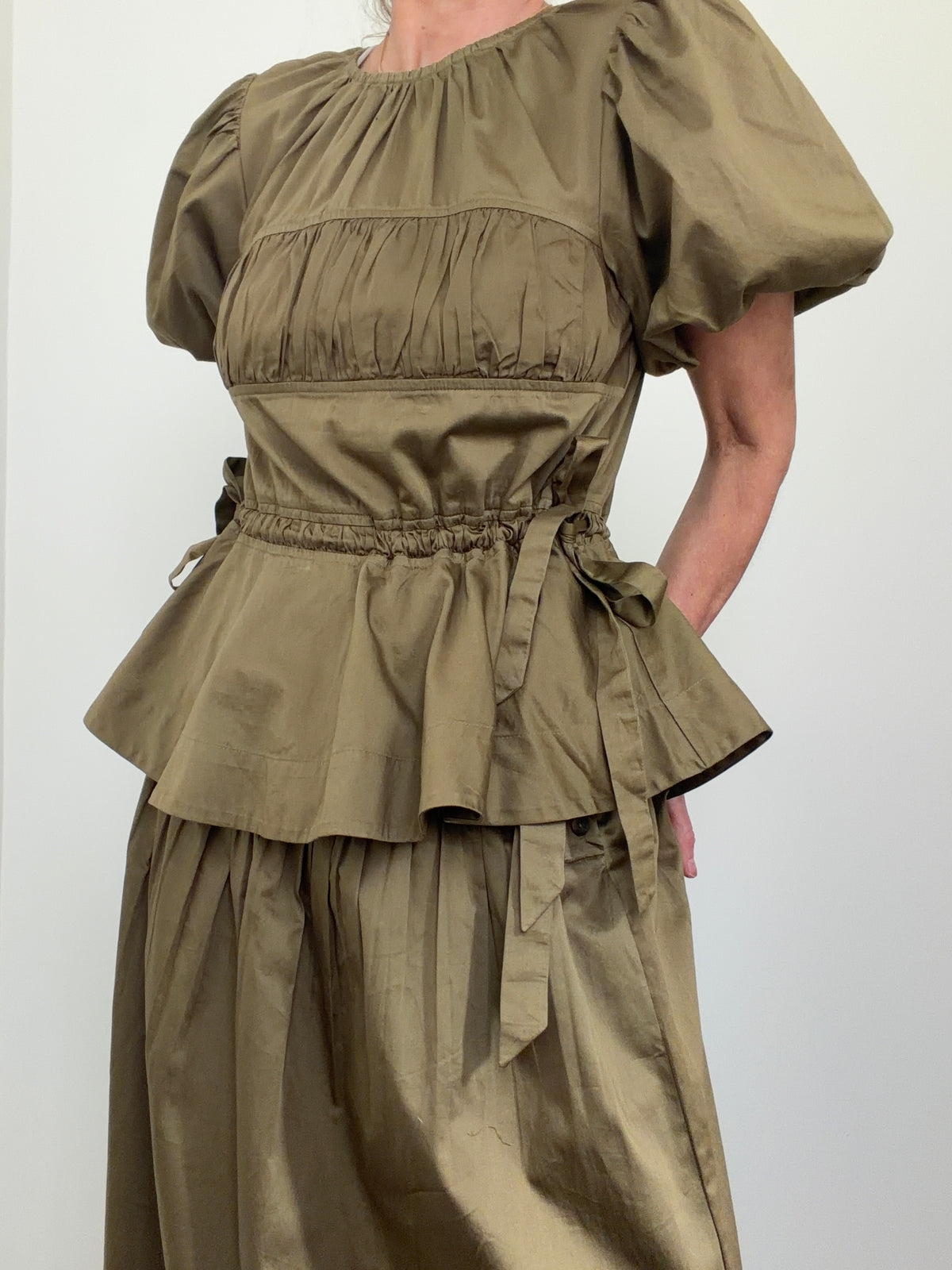Josie Olive Tie Top
