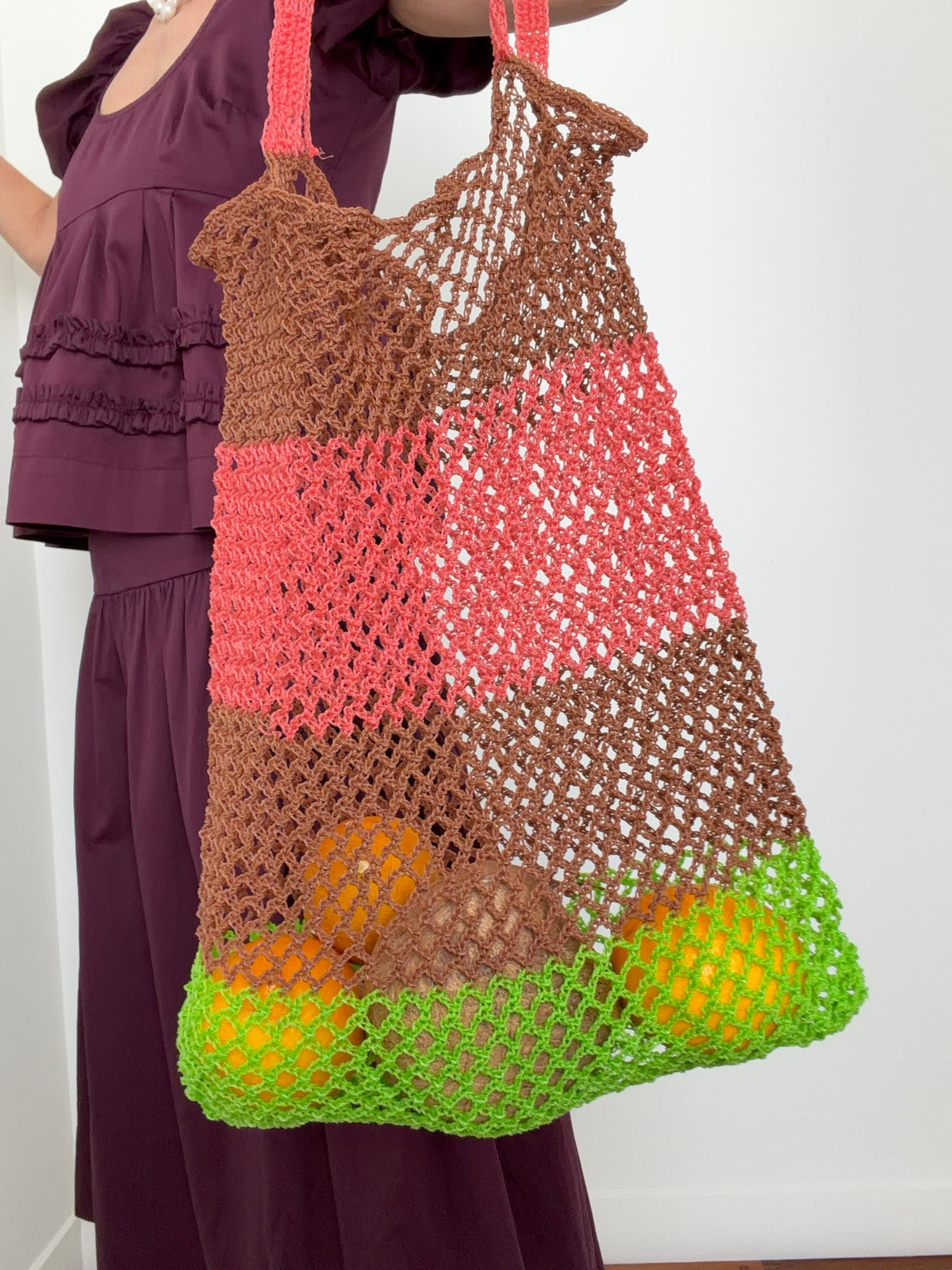 Handmade Nylon Bag Stripe