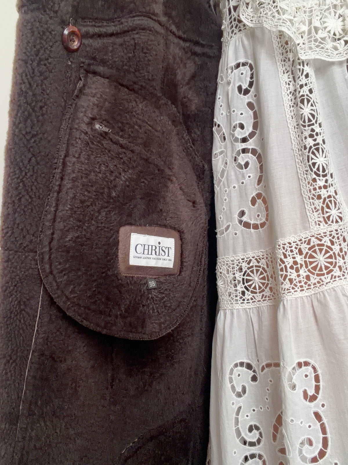 Vintage 80,s Shearling Maxi Coat