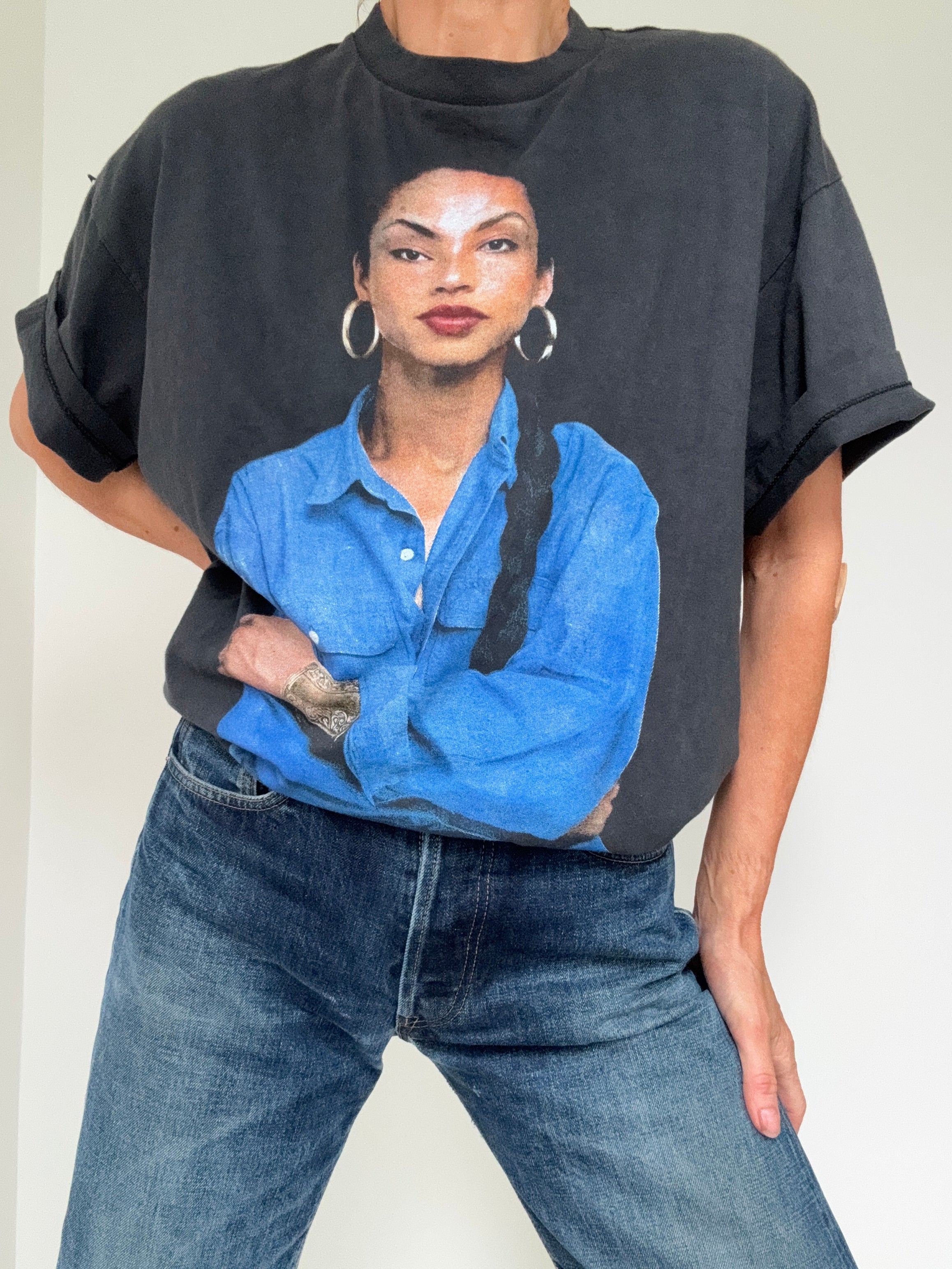 Faded Black Sade Tee
