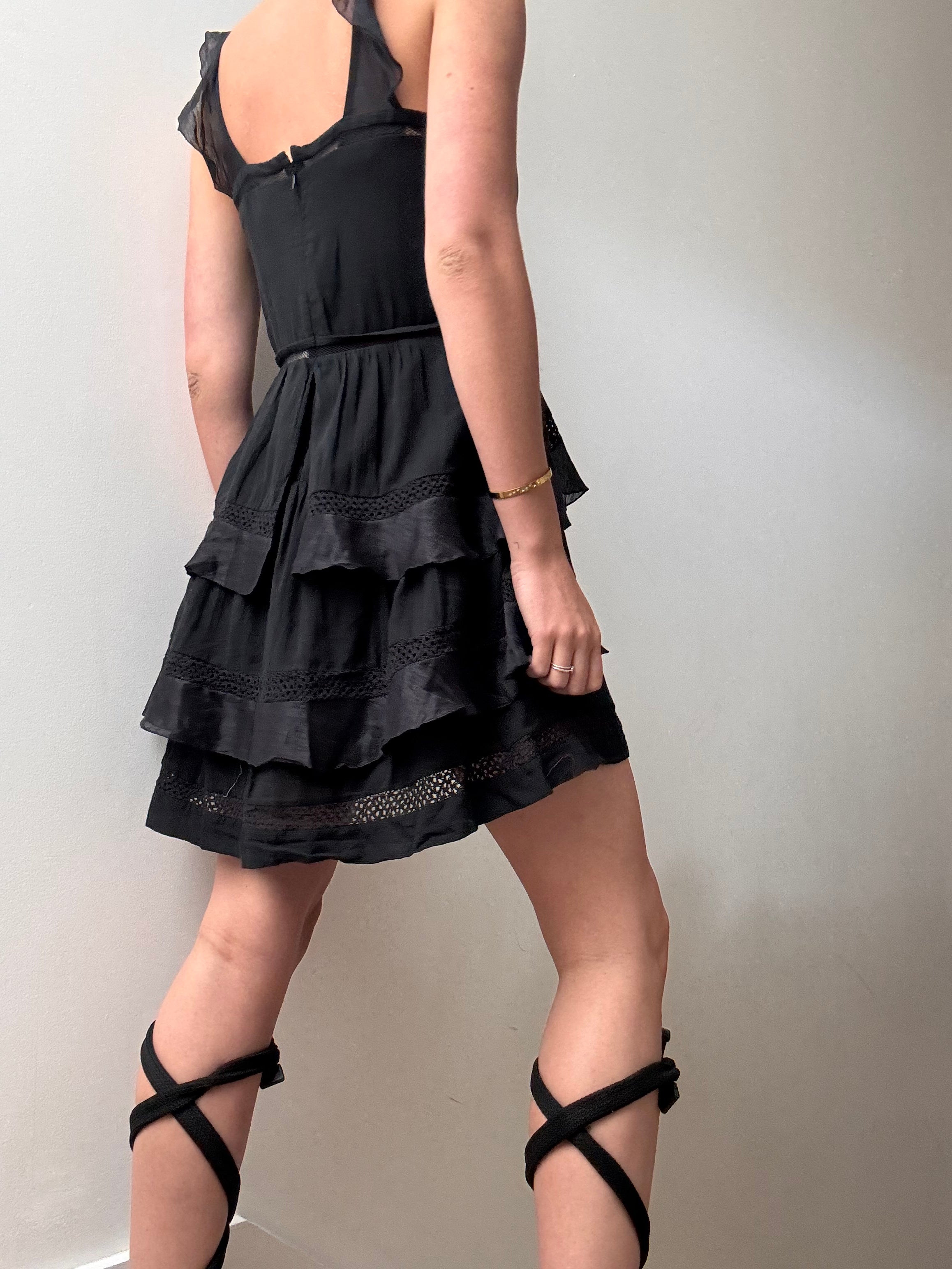 Little Black Dress With Frill