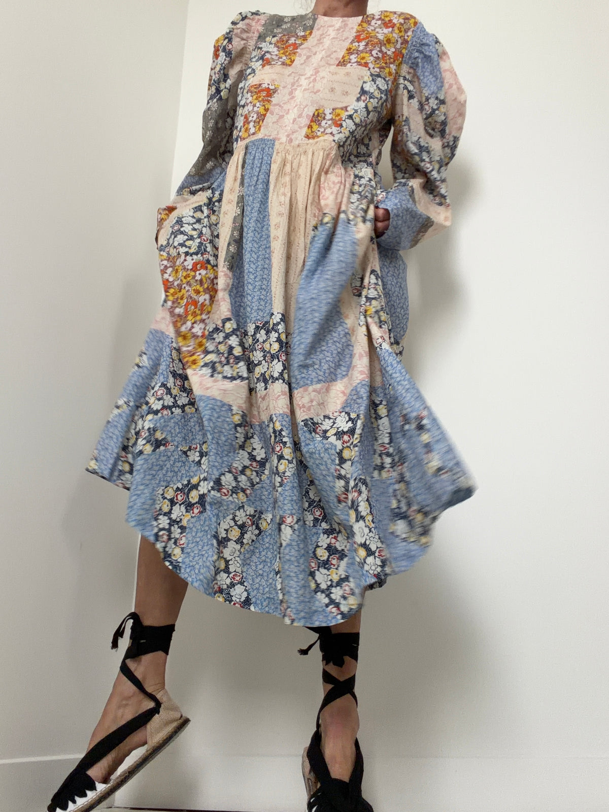 Patchwork Cotton Dress