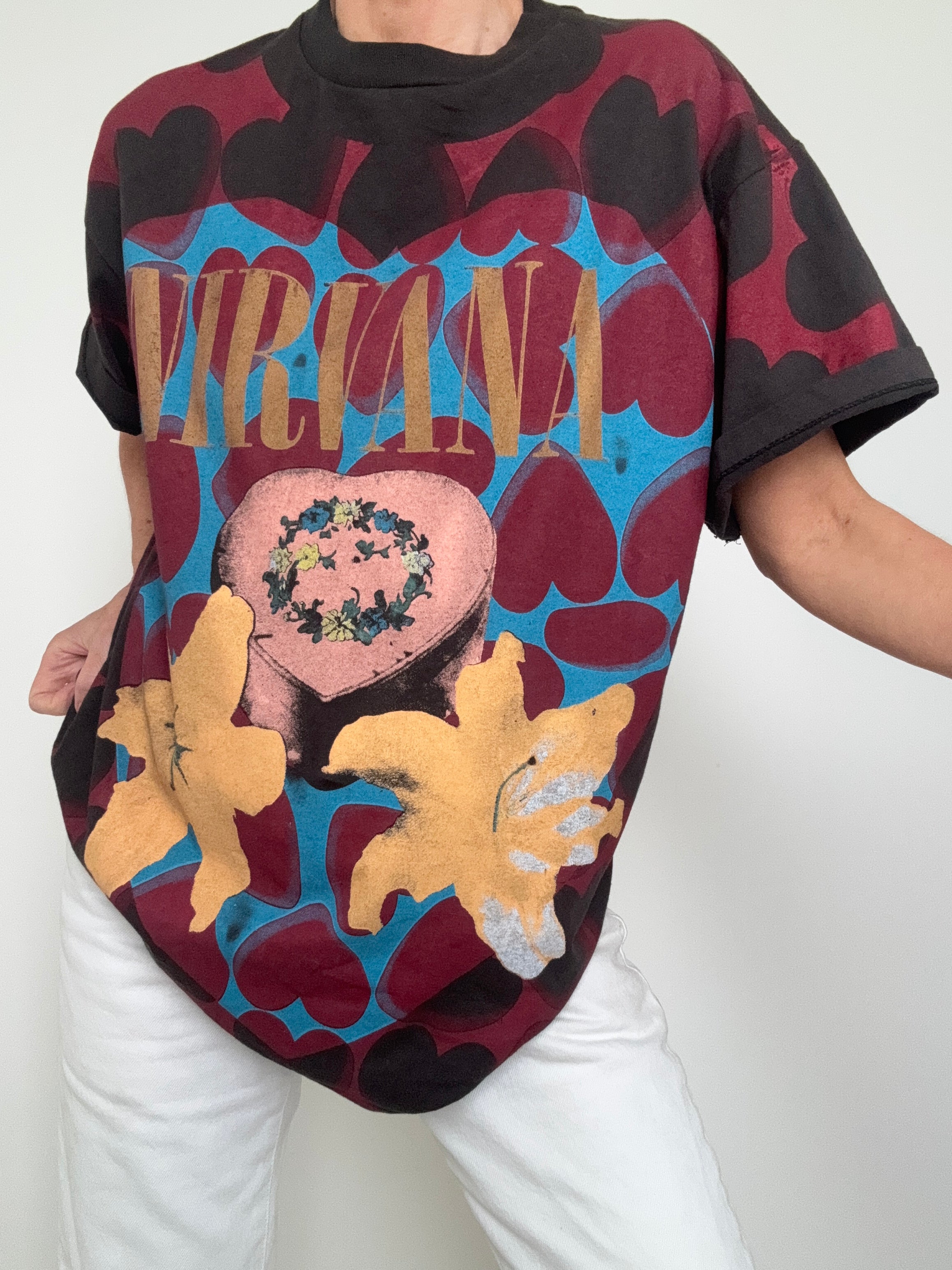 Double Print Nirvana Heart Tee