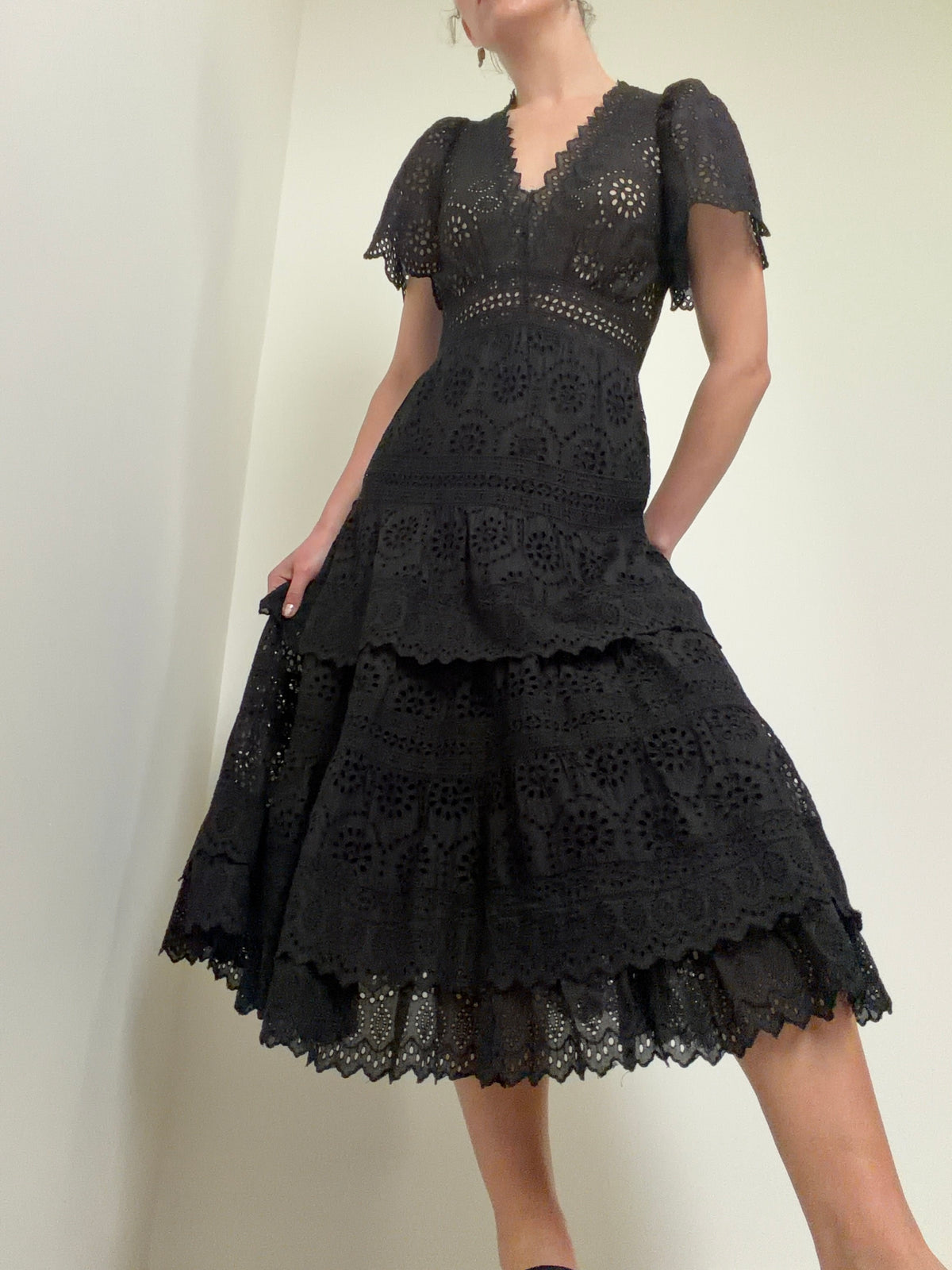 Eyelet Prairie Midi Dress