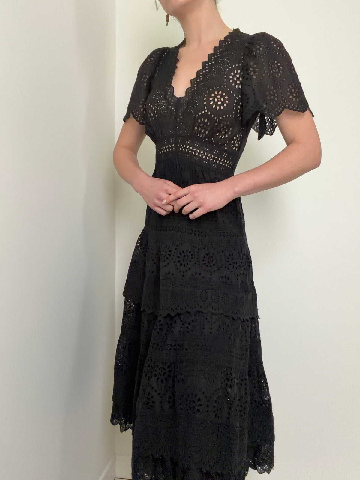 Eyelet Prairie Midi Dress