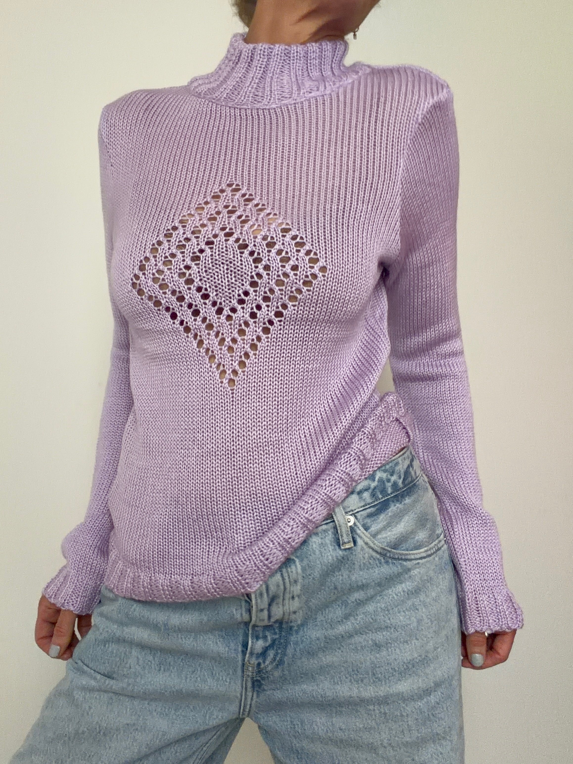 Lilac Diamond Knit