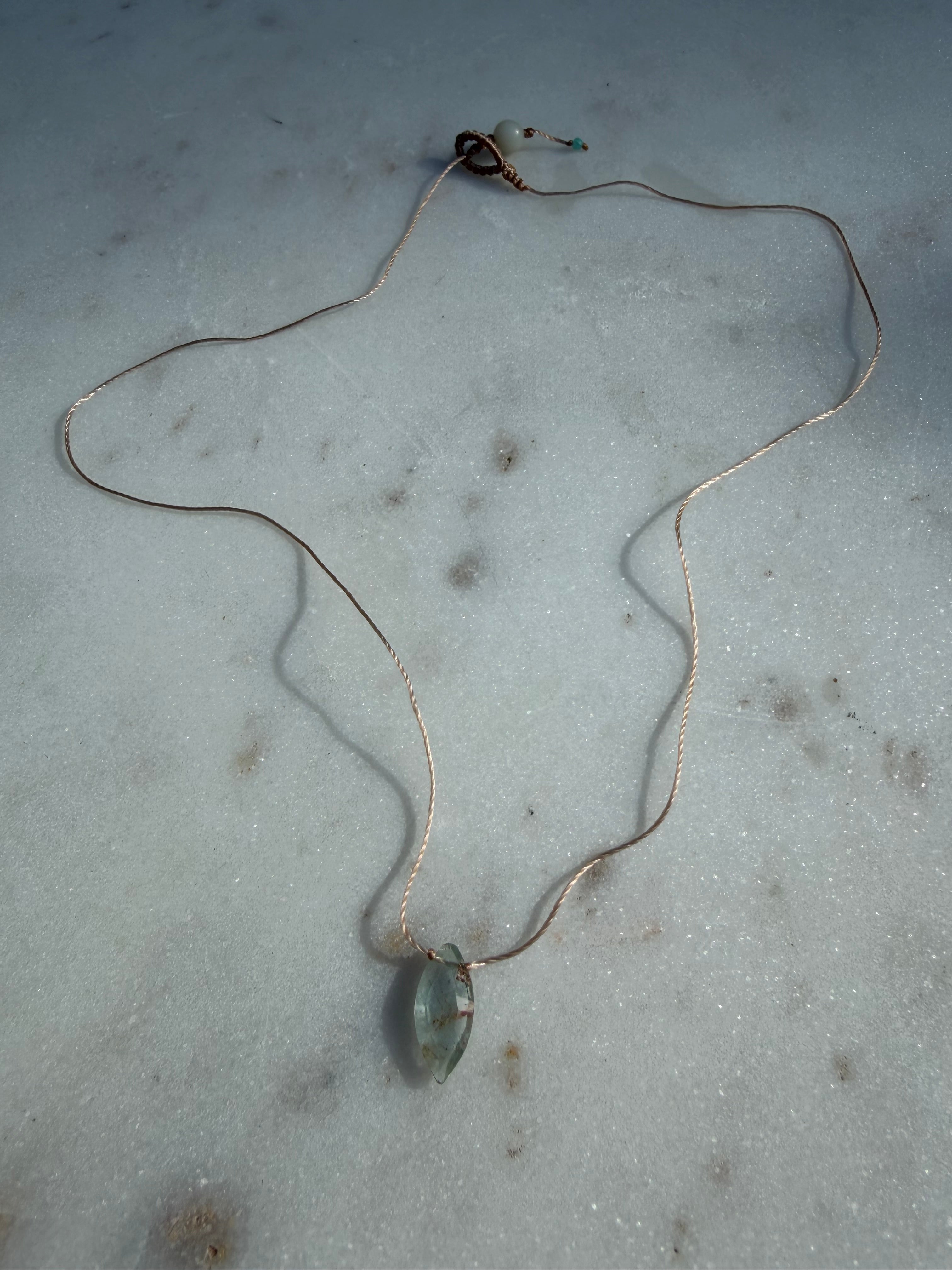 Aquamarine Drop Necklace