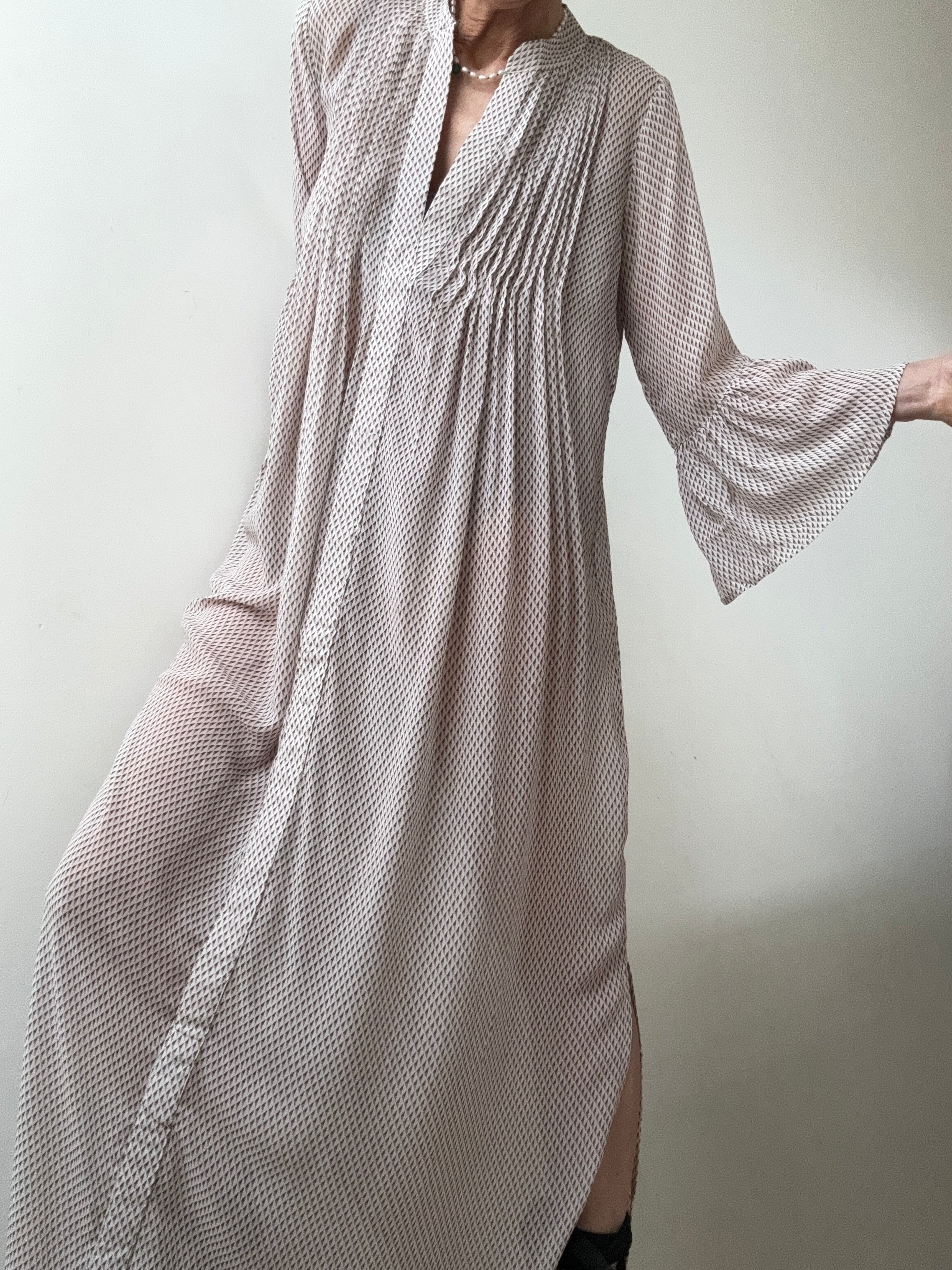 Evarae Maxi Silk Tunic Geometric