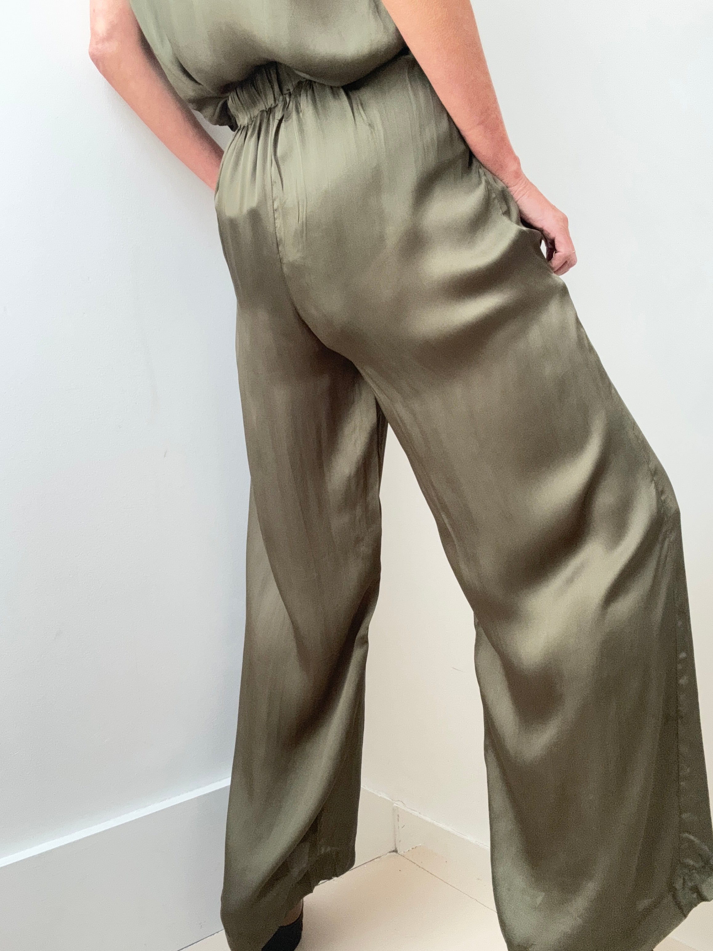 Wide Leg Pants Khaki