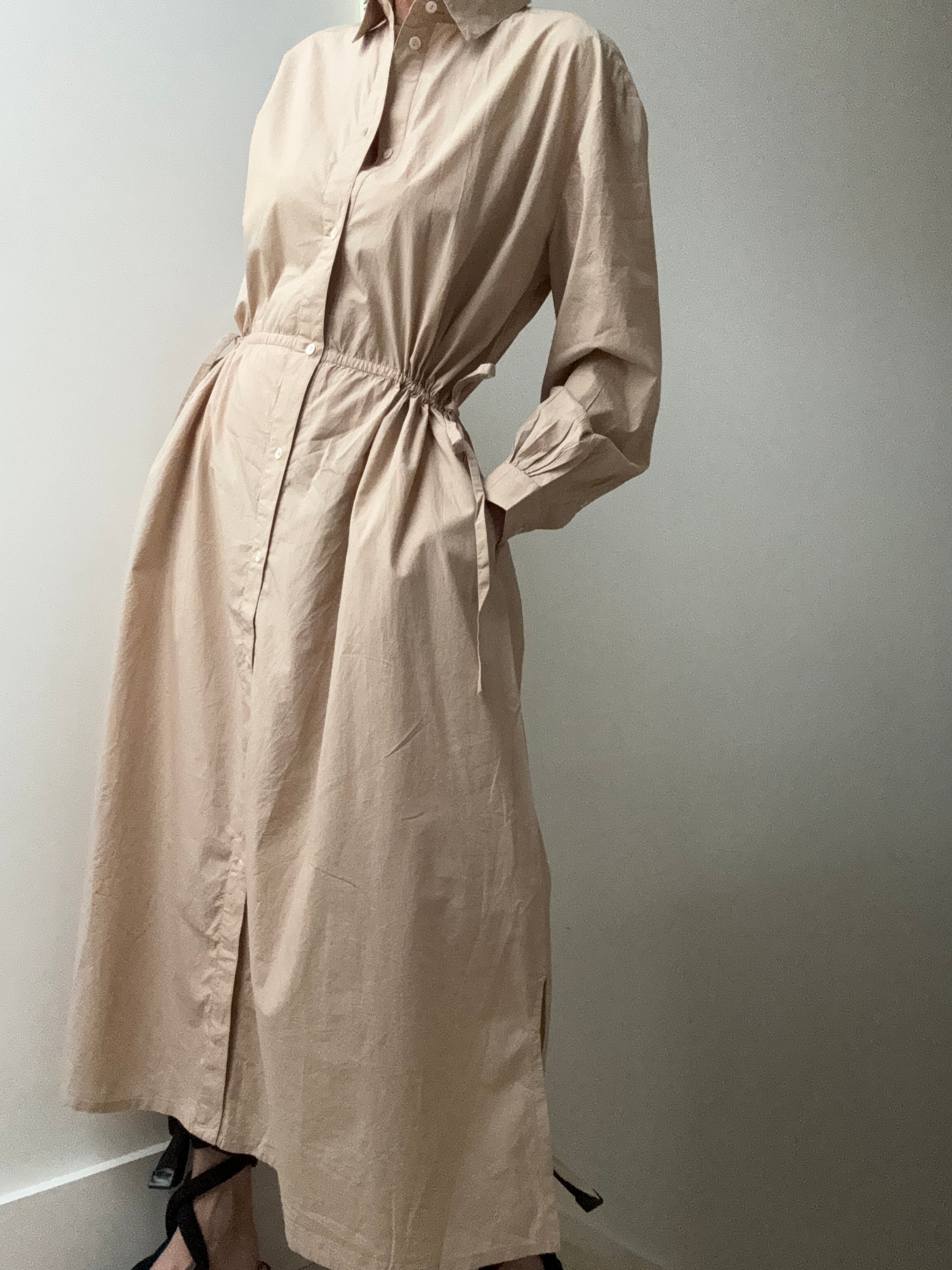 Mia Shirtdress Dark Bone