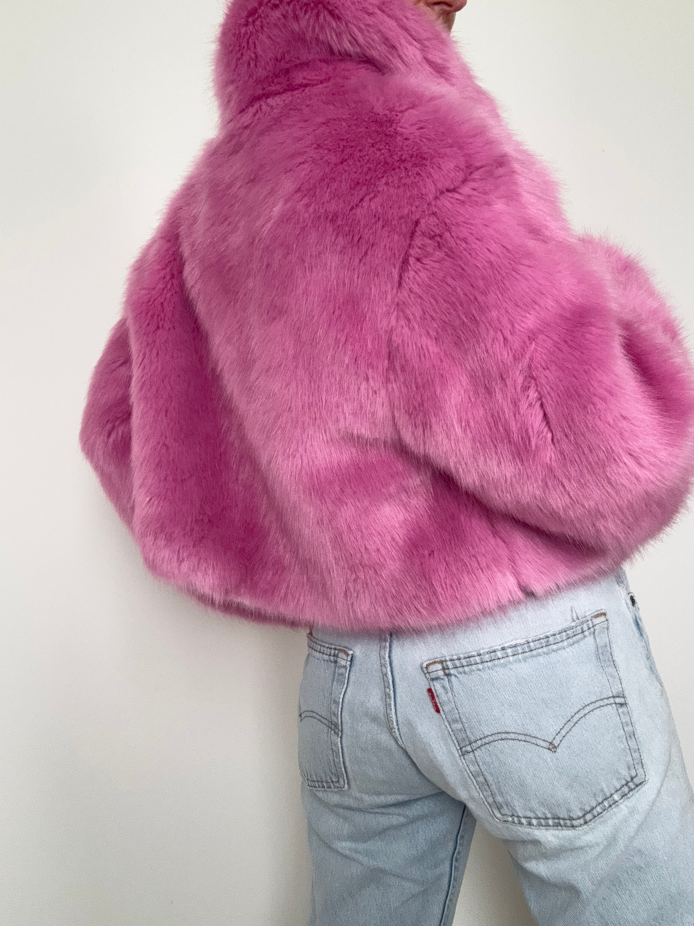 Lolly Pink Rabbit Fur