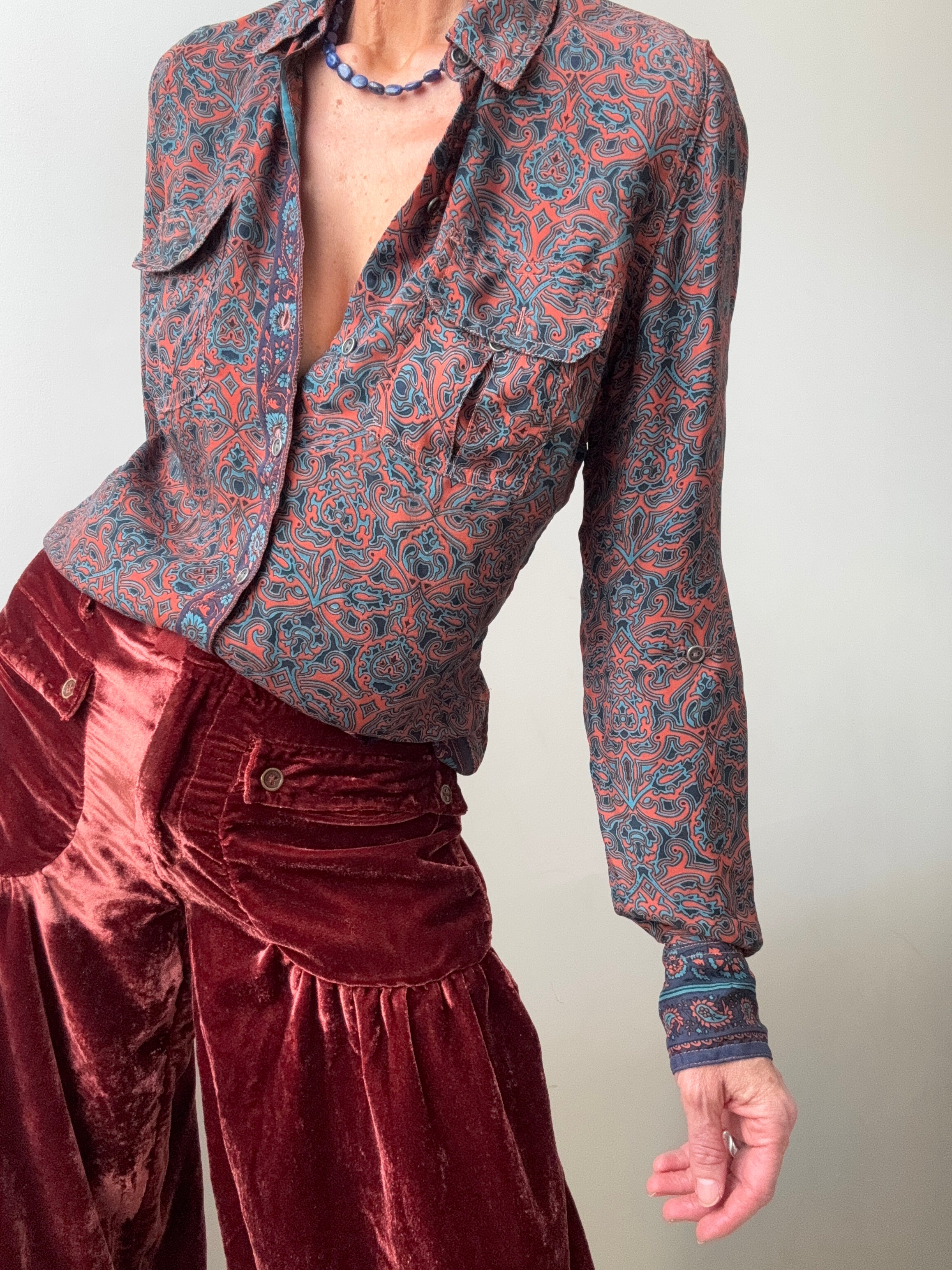 Modern Paisley Silk Shirt | Shirts