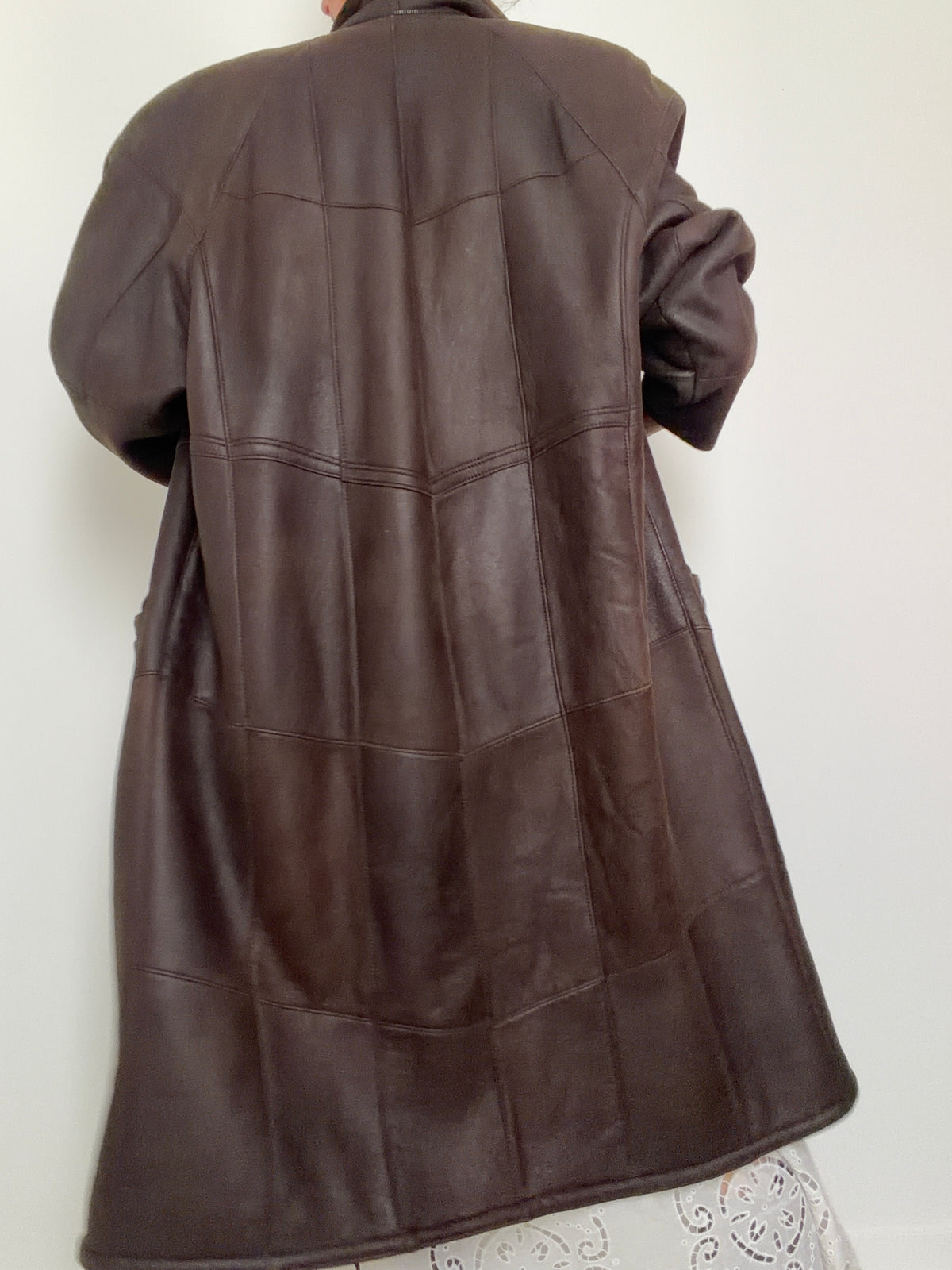 Vintage 80,s Shearling Maxi Coat