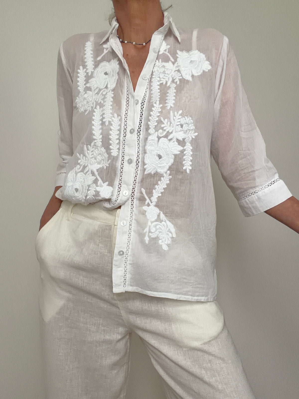 Romanian Folk Blouse Collar