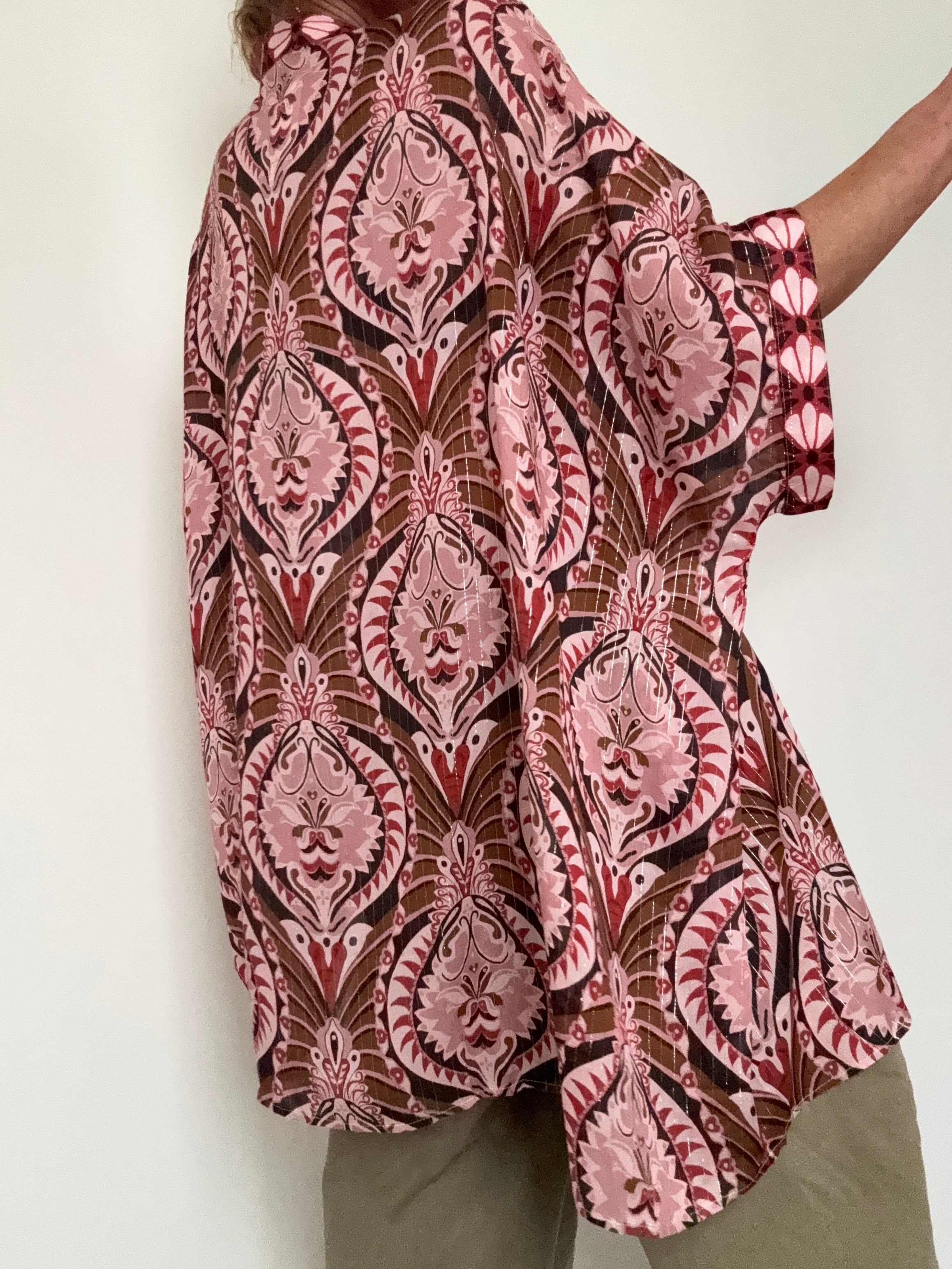 Pineapple Jewelry Metallic Thread Shirt | Shirts