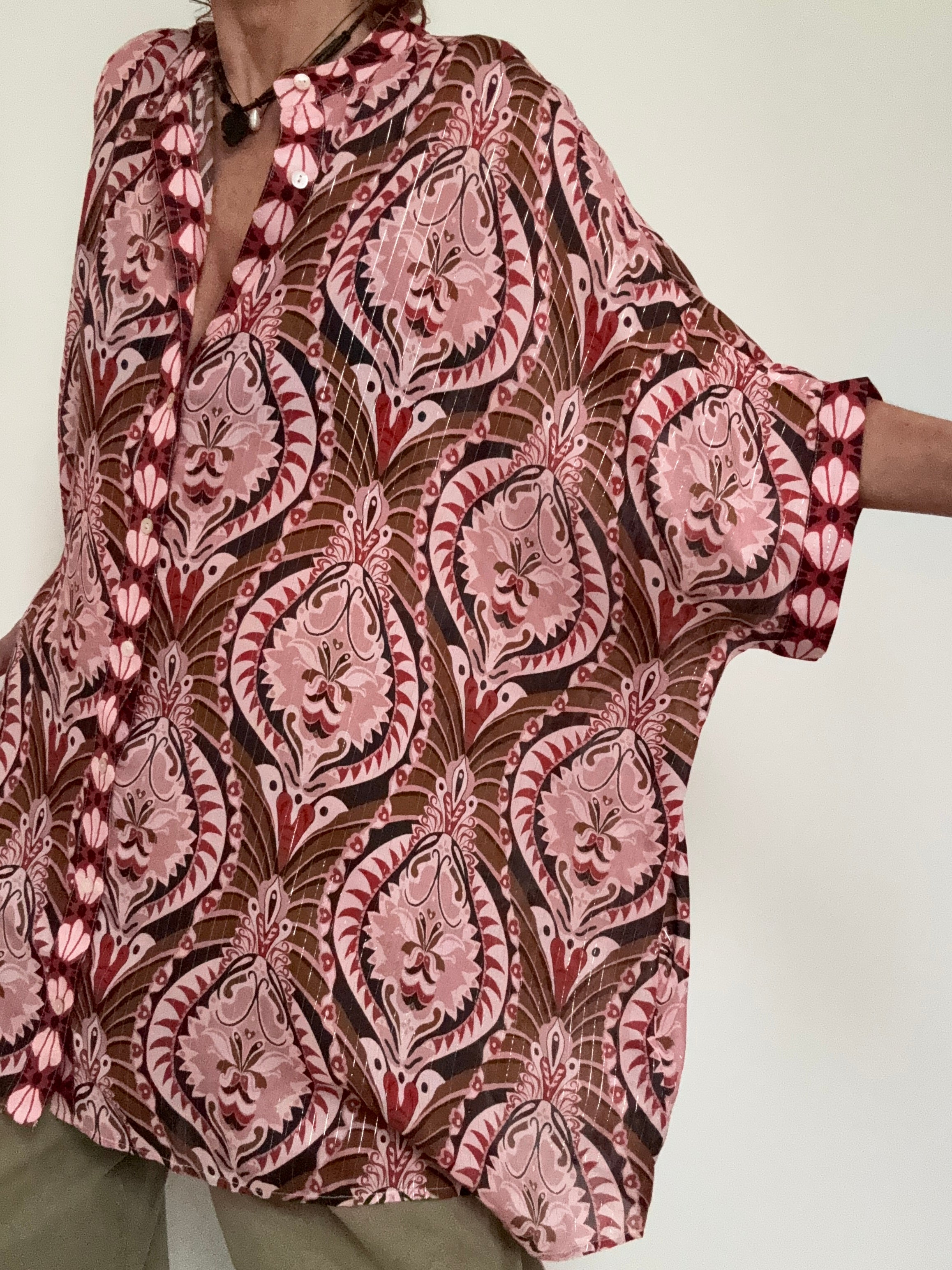 Pineapple Jewelry Metallic Thread Shirt | Shirts