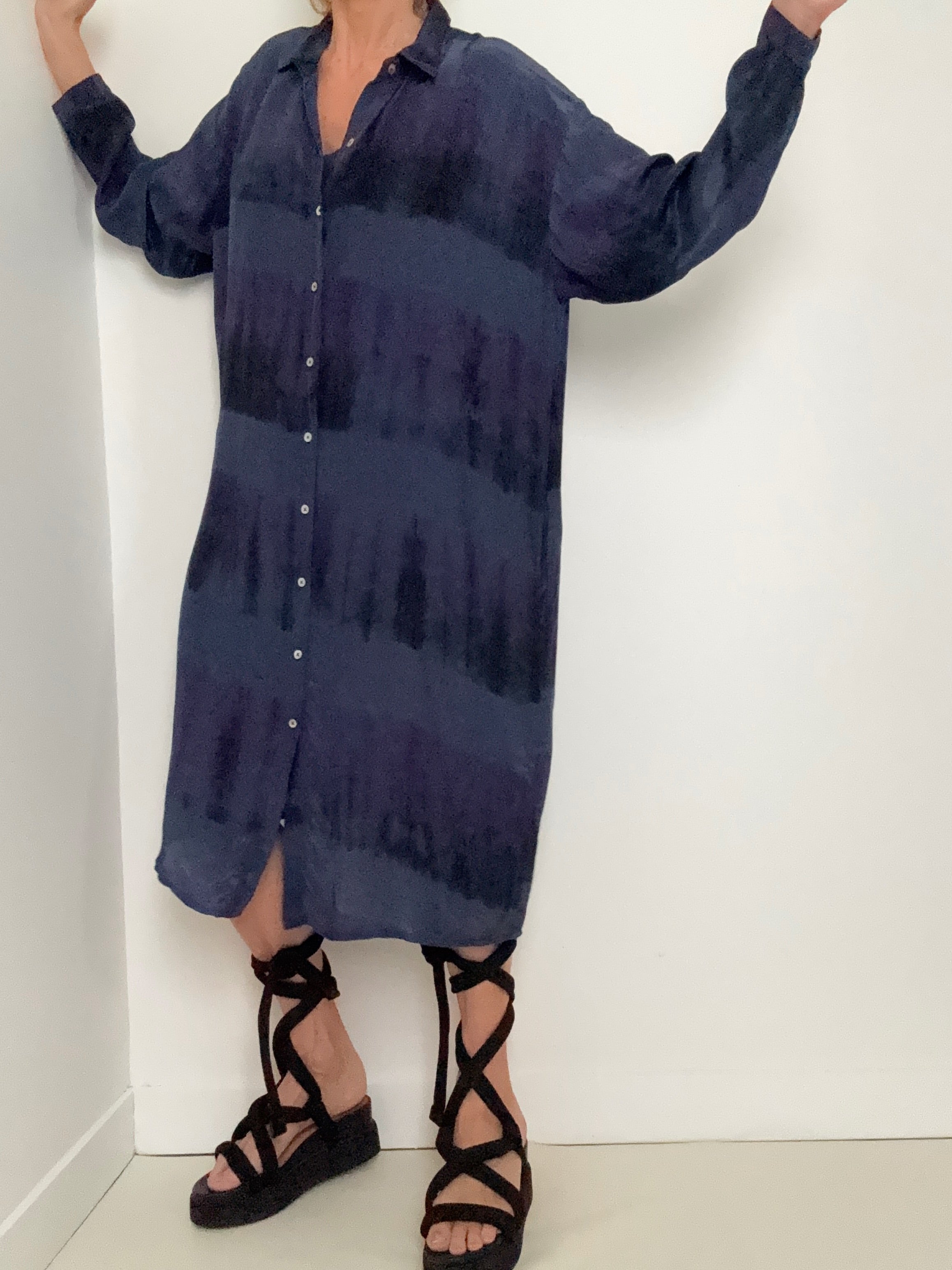 Florence Shirtdress Deep Purple | Dresses